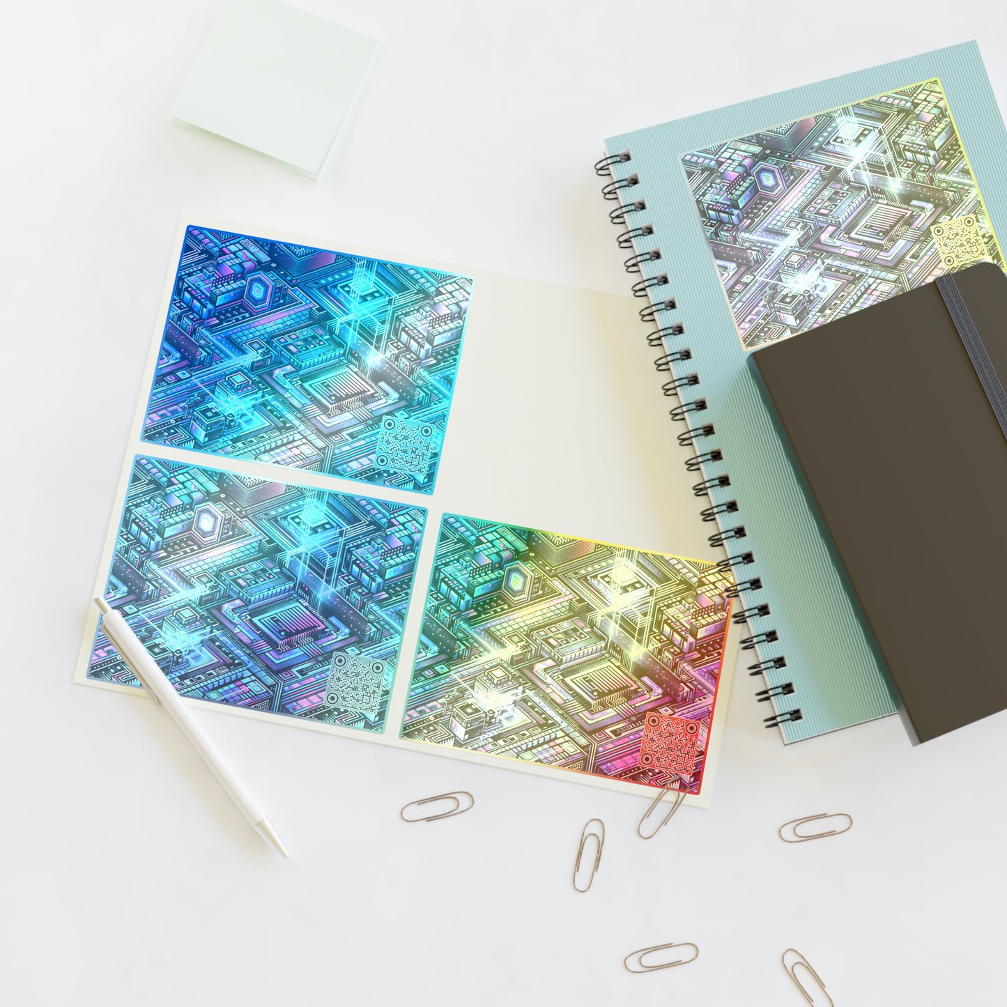 Digital Dreamland Futuristic Tech Aesthetic Sticker Sheets - 8404 Design-42