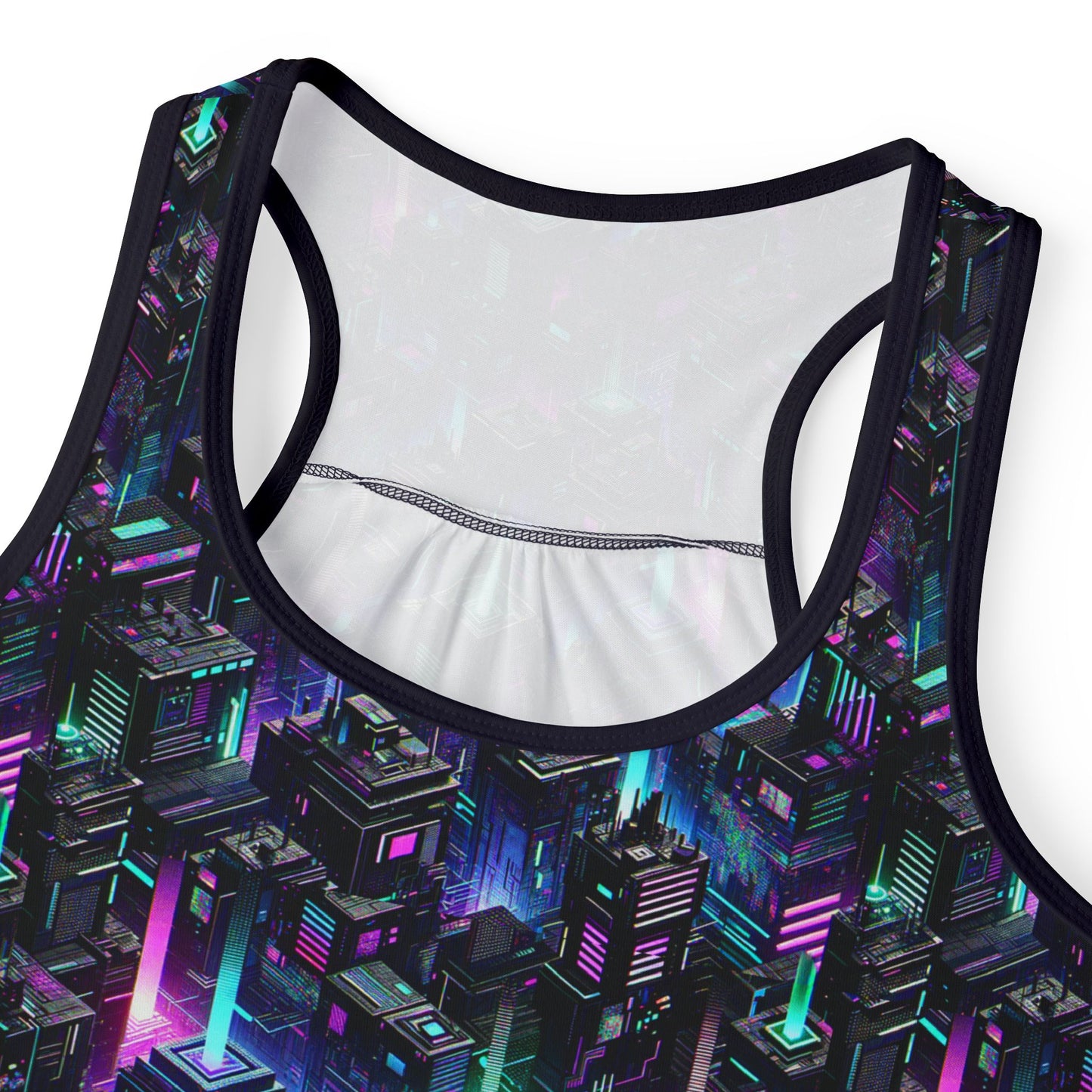 Tech Noir Graphics Futuristic Tech Aesthetics Women's Tank Top - 8404 Design-55