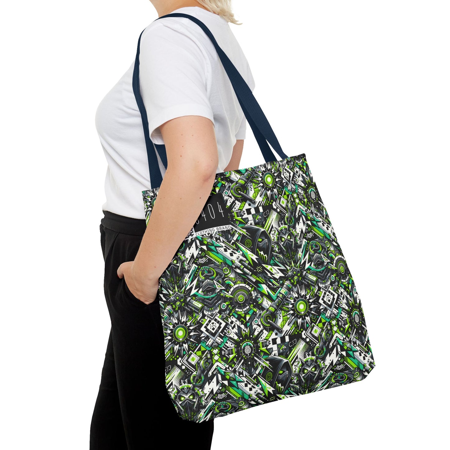 Graffiti Tech Fusion Bold Streetwear Fusion Tote Bag - 8404 Design-50