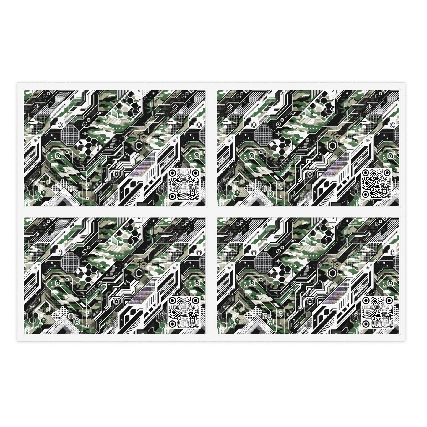 Tech Camo Fusion Tech-Forward Streetwear With a Futuristic Edge Sticker Sheets - 8404 Design-46