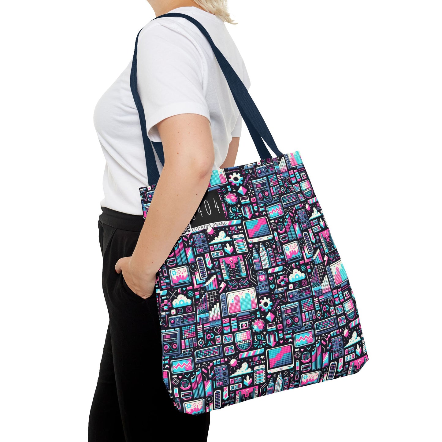 Digital Rebellion Youthful Streetwear with a Rebellious Digital Twist Tote Bag - 8404 Design-71