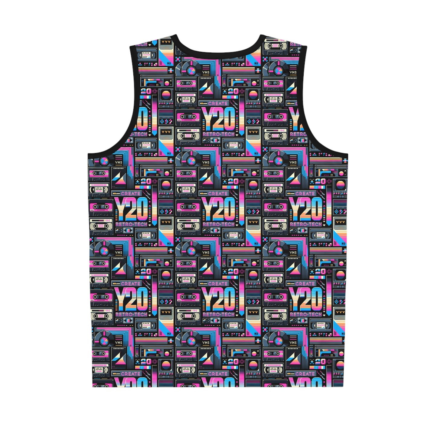 Digital Nostalgia Tech-Inspired Retro Fusion Basketball Jersey - 8404 Design-65