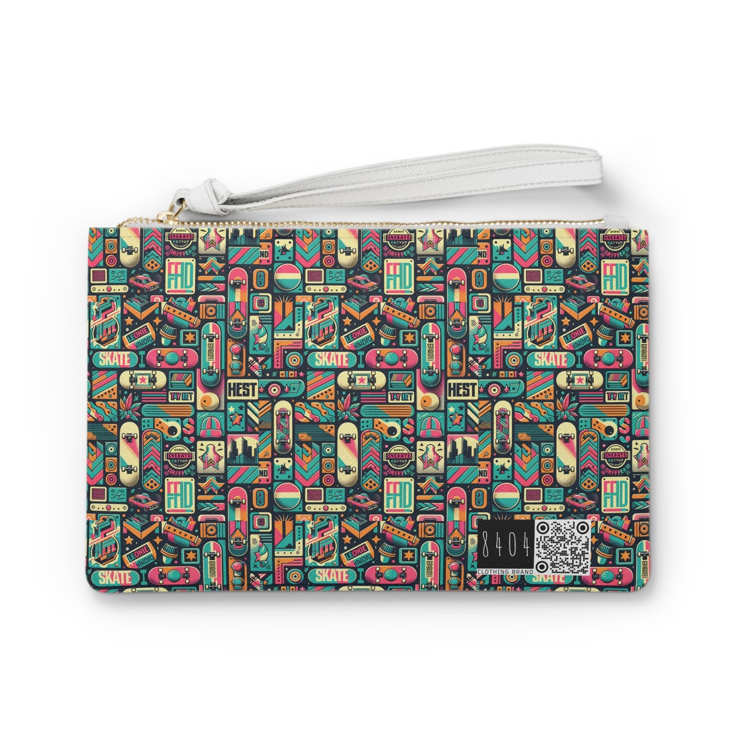 Skate Culture Revival Urban Retro Cool Clutch Bag - 8404 Design-61