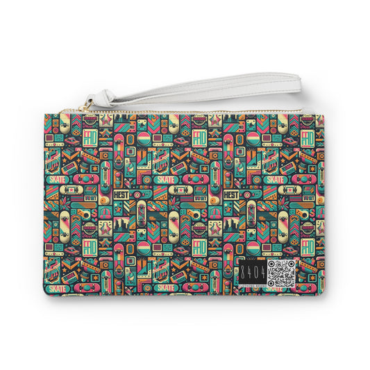 Skate Culture Revival Urban Retro Cool Clutch Bag - 8404 Design-61