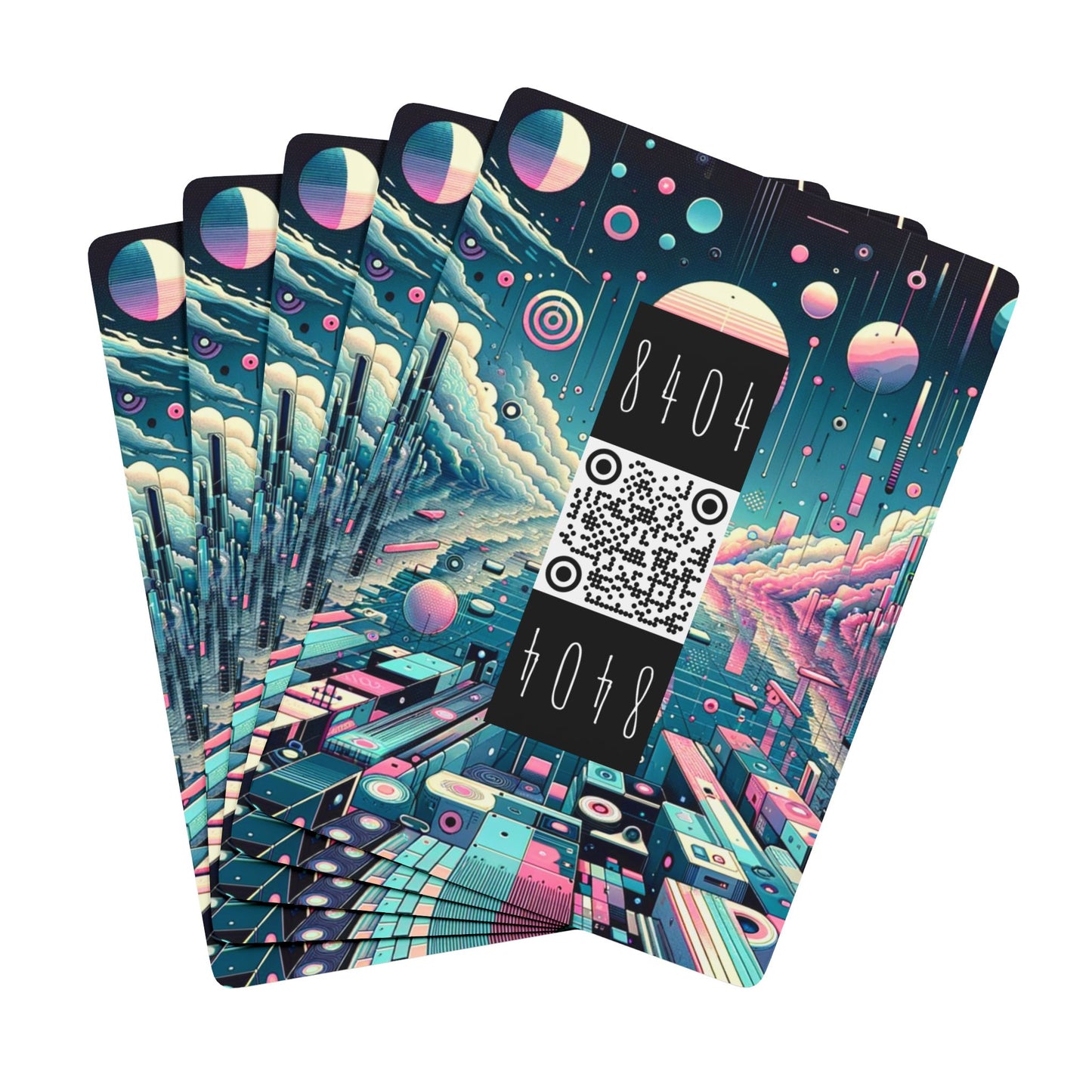 Digital Dreamscapes Digitally-Inspired Streetwear With a Dreamy, Surreal Twist Poker Playing Cards - 8404 Design-61 B