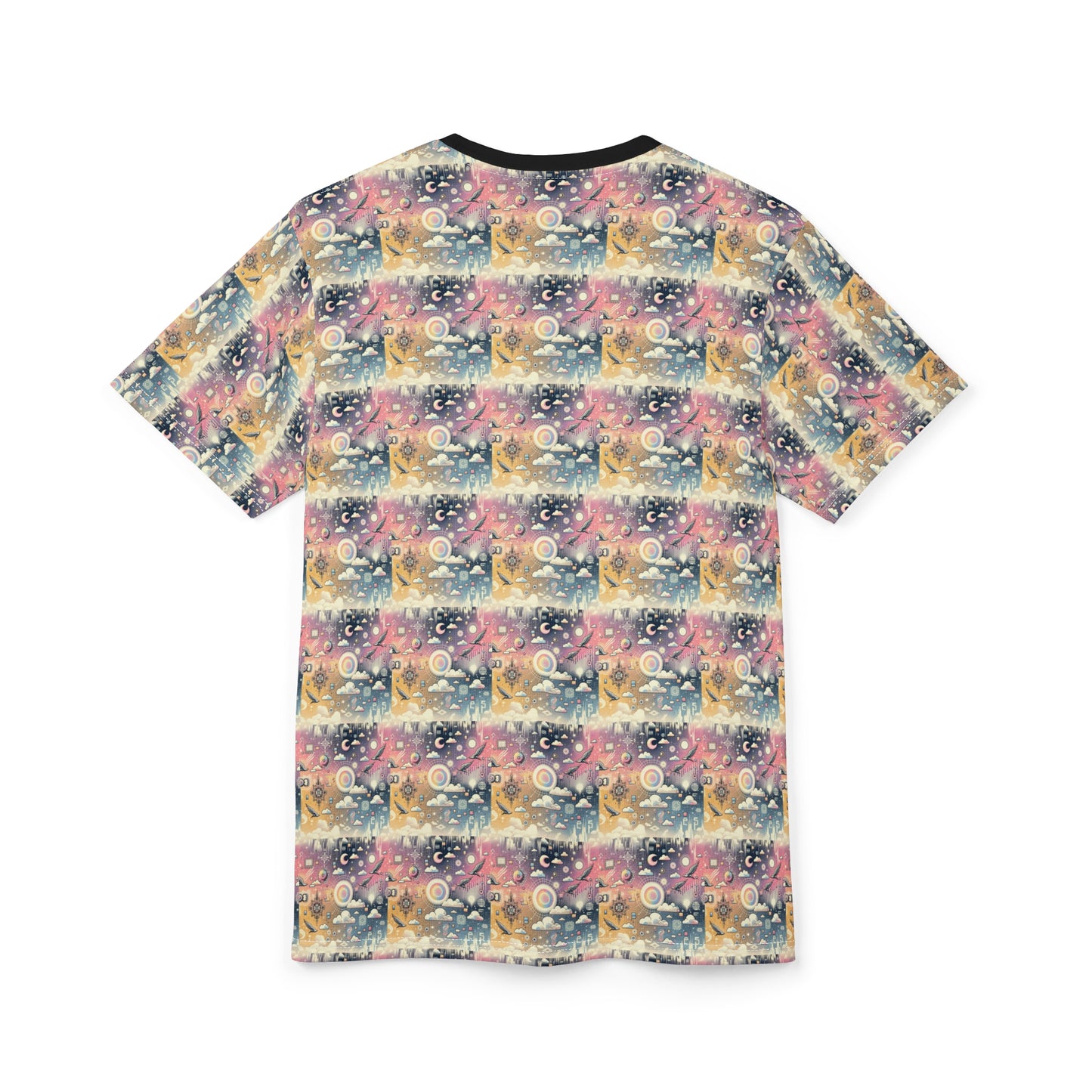 Digital Dreamland Whimsical and Nostalgic Streetwear With a Digital Twist Unisex Cut & Sew Tee - 8404 Design-69