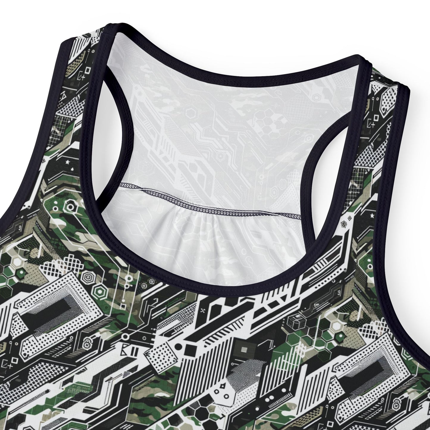 Tech Camo Fusion Tech-Forward Streetwear With a Futuristic Edge Women's Tank Top - 8404 Design-46