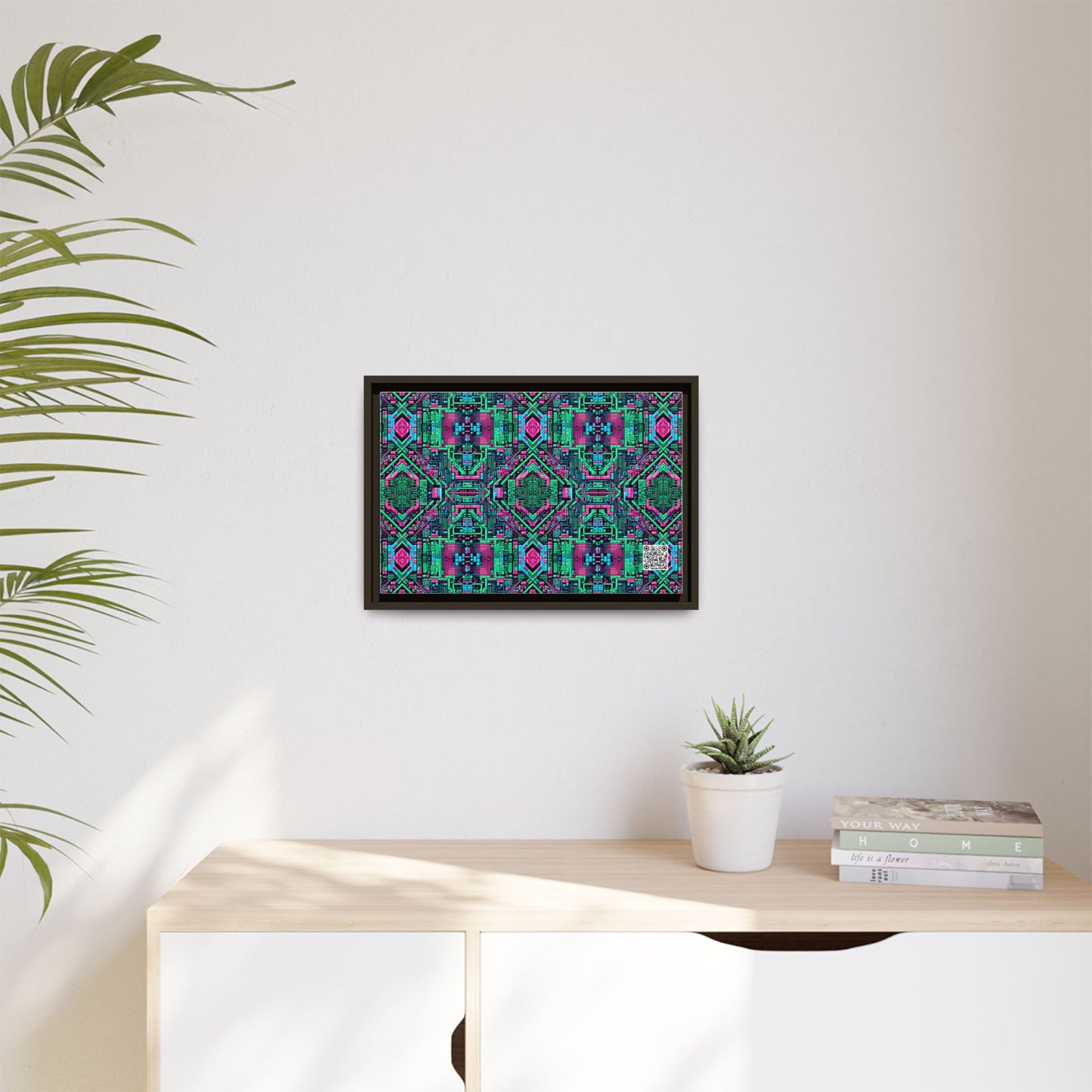 Digital Glitch Vibes Tech-Inspired Streetwear Matte Canvas, Framed (multi-Color) - 8404 Design-71 B