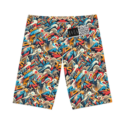 Neo-Traditional Street Art Modern Street Art Fusion Women's Bike Shorts - 8404 Design-44