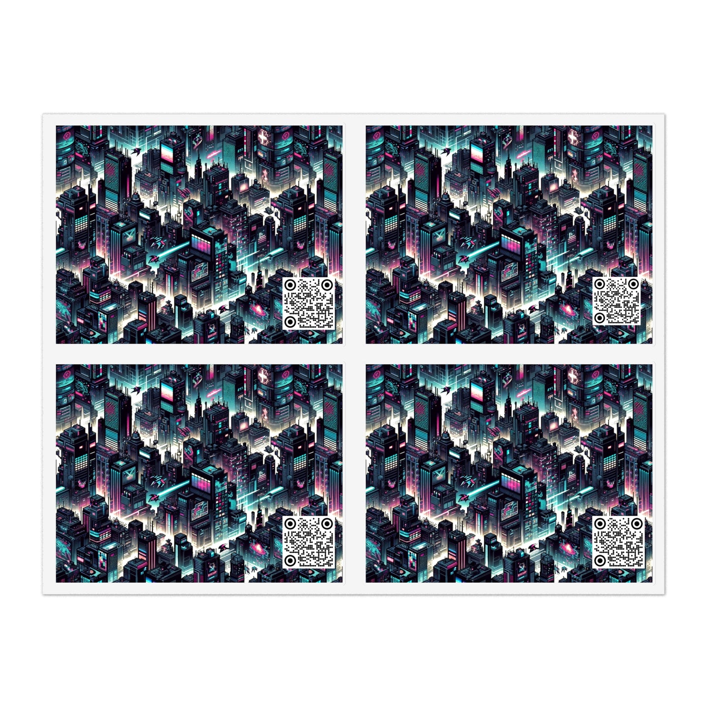 Digital Rebellion Tech-Inspired Streetwear Sticker Sheets - 8404 Design-51