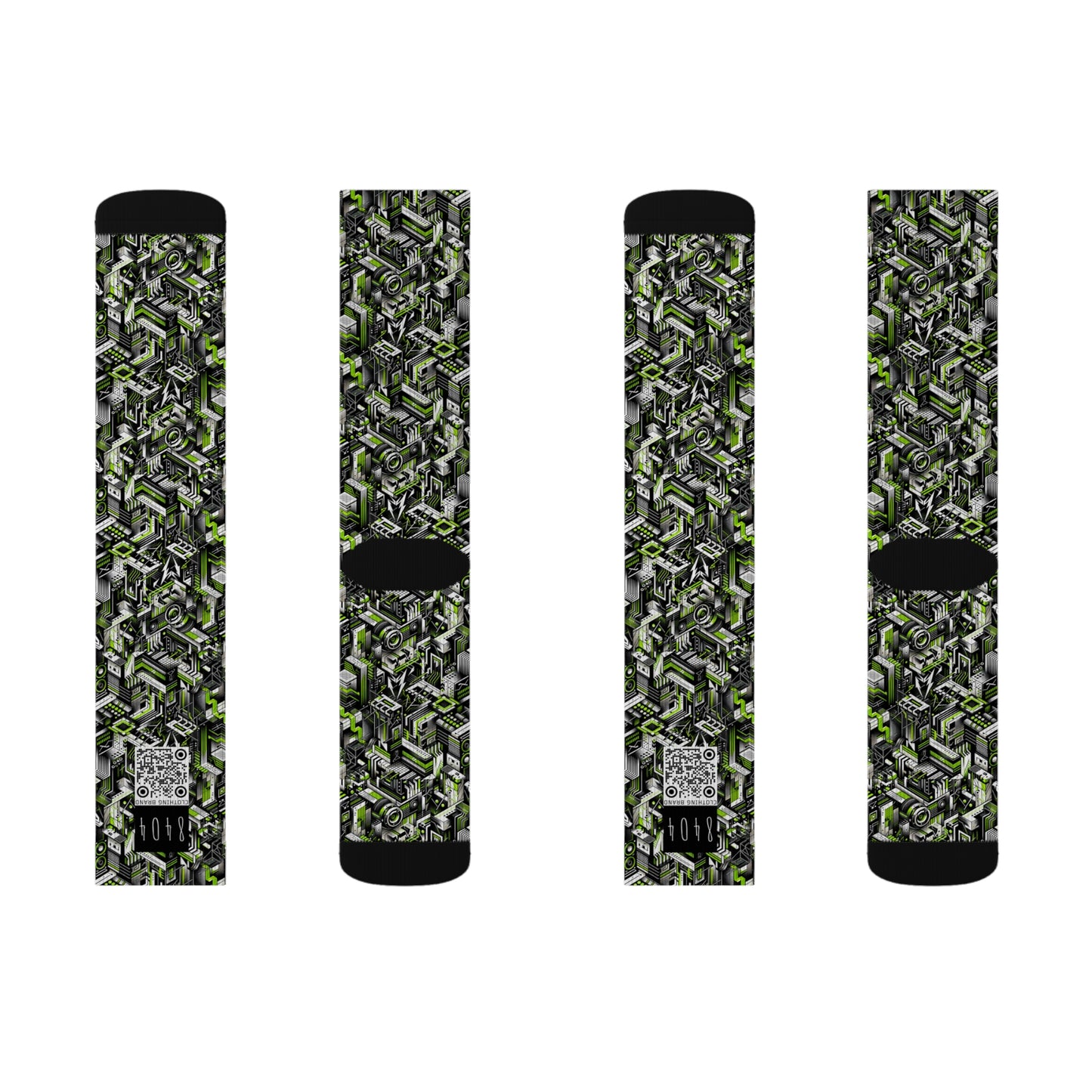 Graffiti Tech Fusion Bold Streetwear Fusion Sublimation Socks - 8404 Design-53