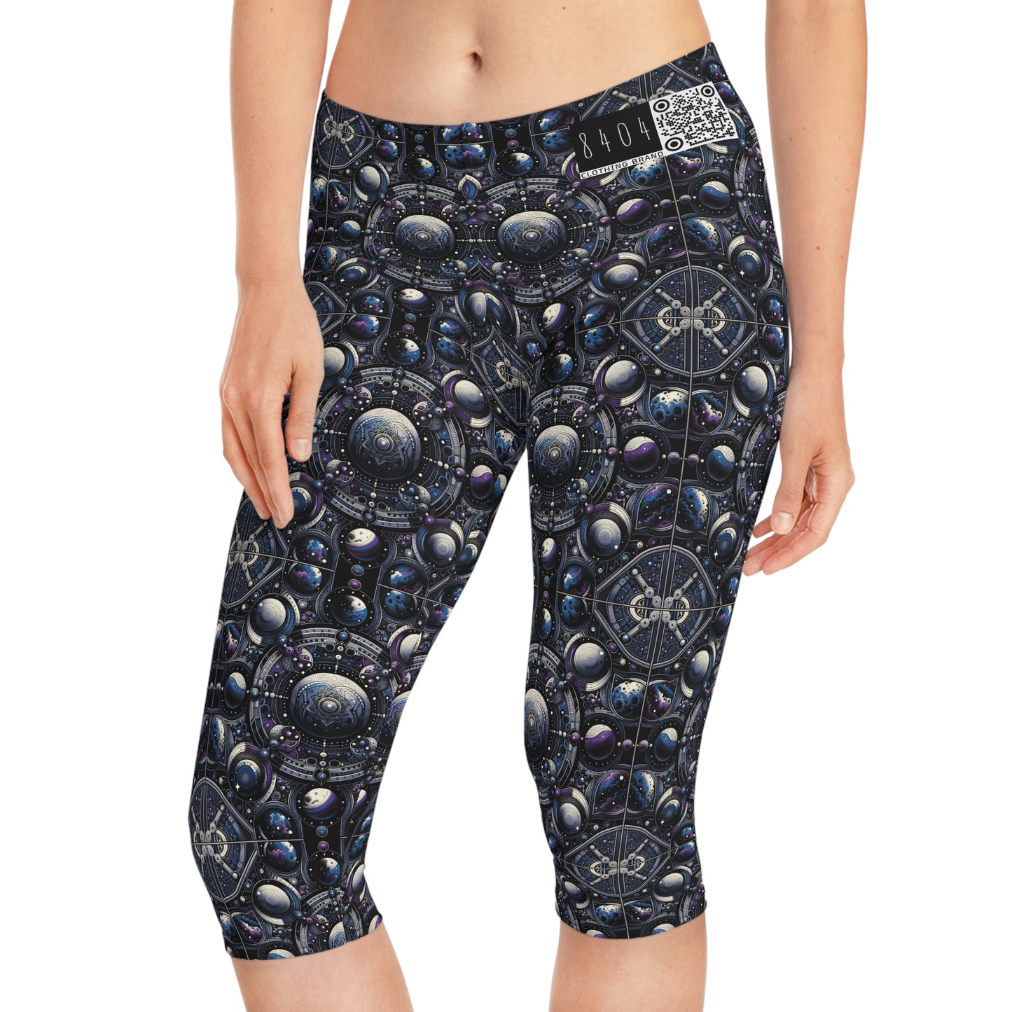 Tech Astronaut Tech-Forward Streetwear Meets Space Exploration Women's Capri Leggings - 8404 Design-46