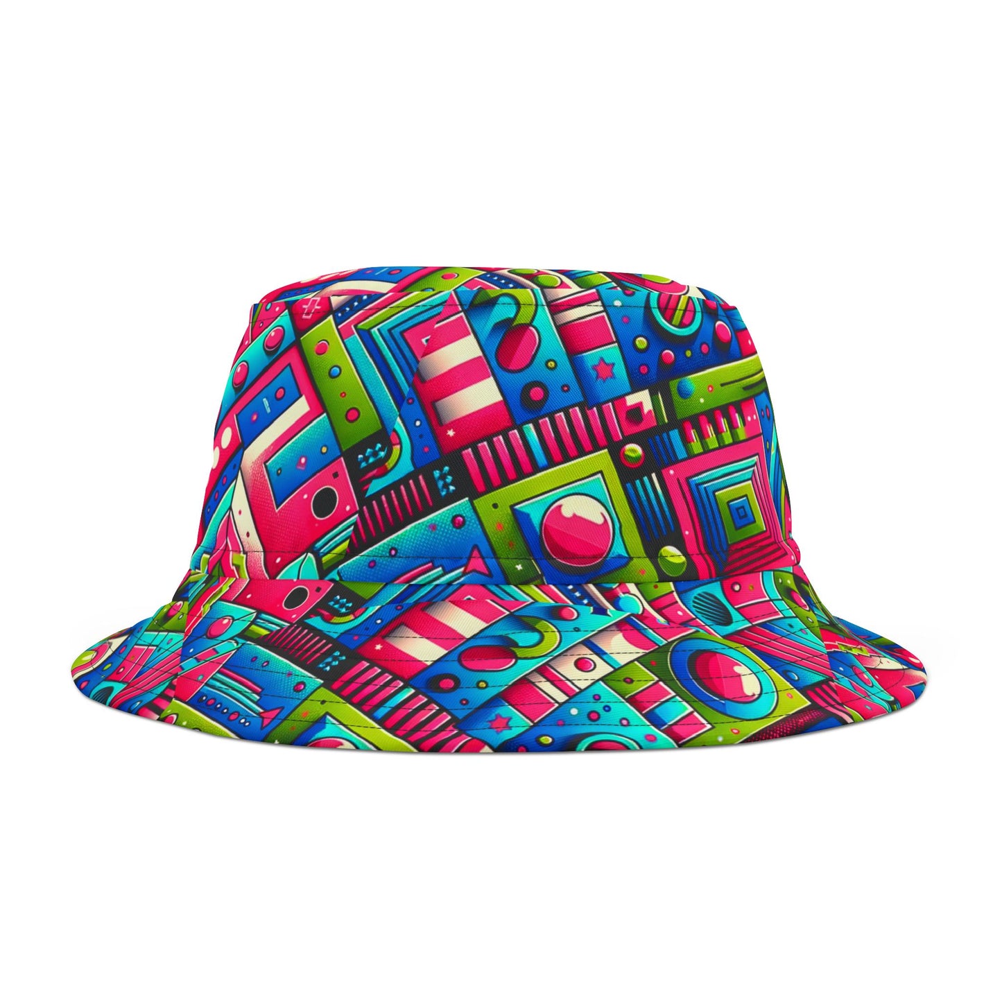 Neon Street Pop Vibrant and Eye-catching Bucket Hat - 8404 Design-63
