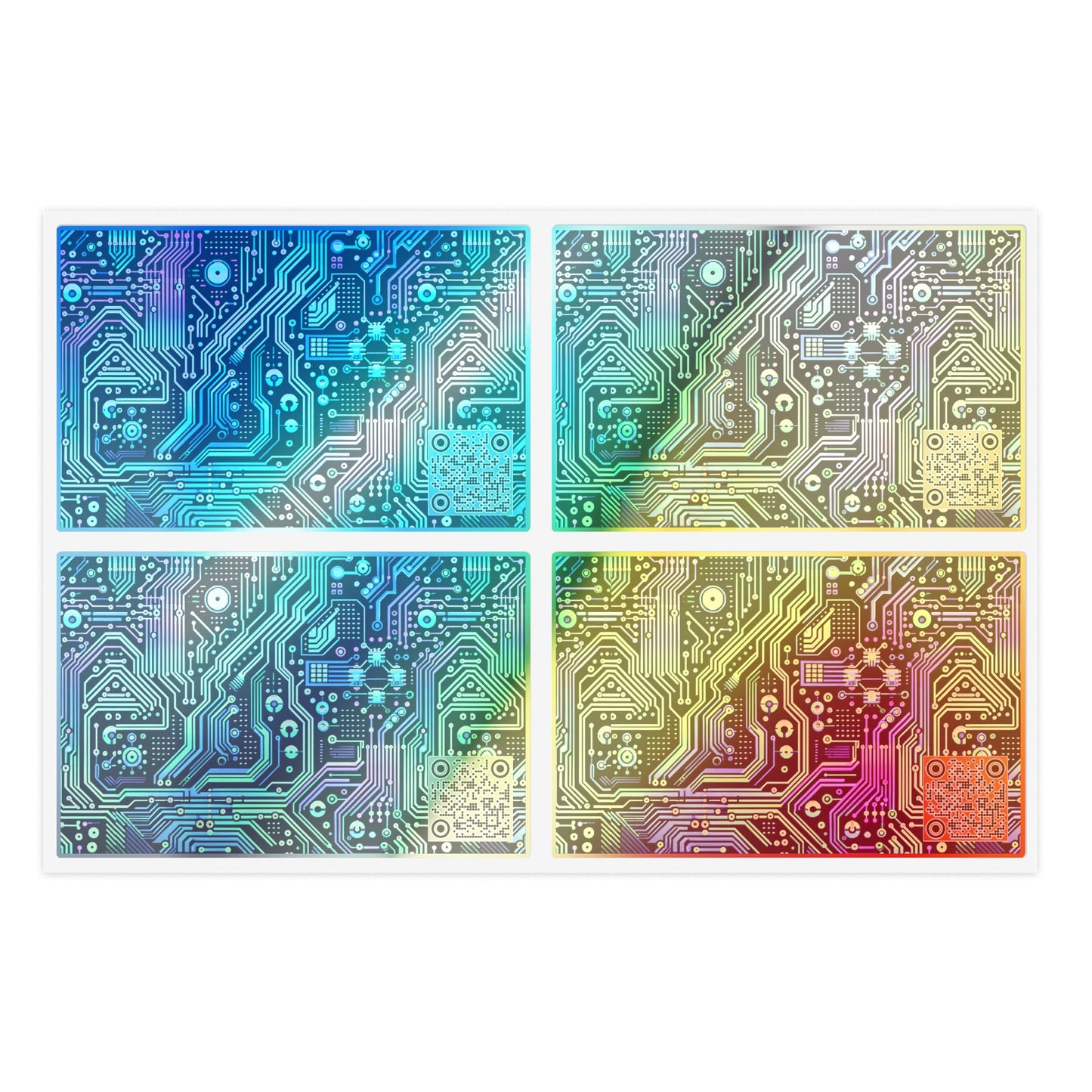 Tech-Infused Neon Tech-Forward Streetwear Sticker Sheets - 8404 Design-66