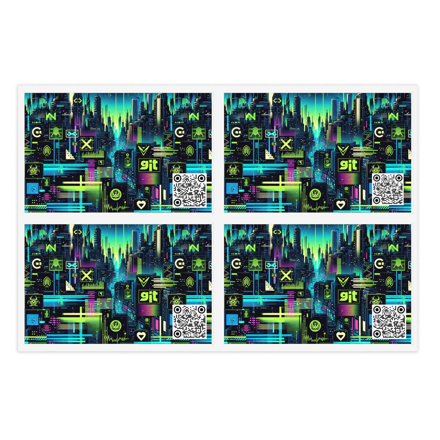 Digital Dystopia Tech Noir Sticker Sheets - 8404 Design-55