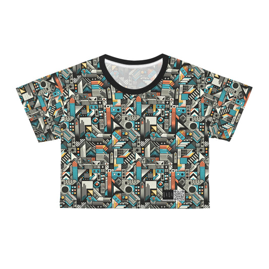 Digital Street Art Urban Street Style Crop Tee - 8404 Design-81