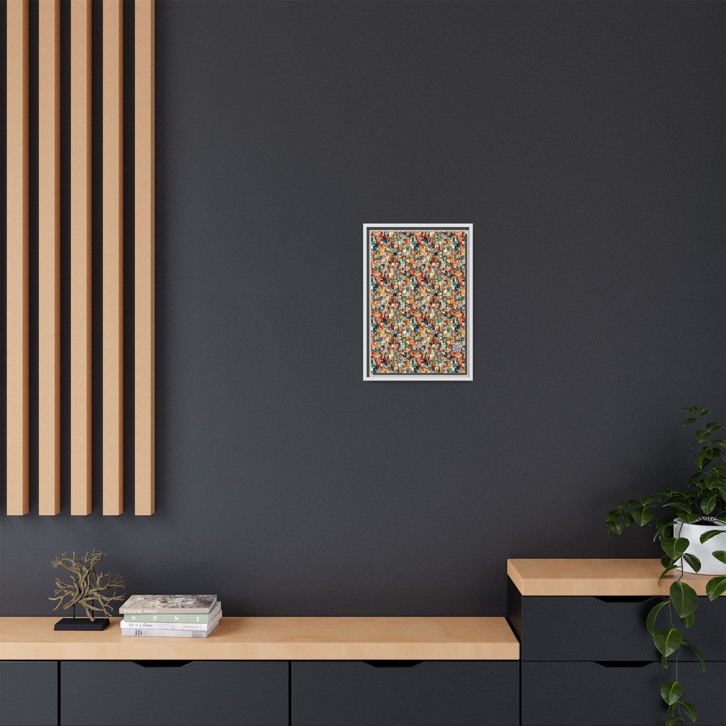 Digital Artistic Expression Artistic Streetwear Matte Canvas, Framed (multi-Color) - 8404 Design-46 B