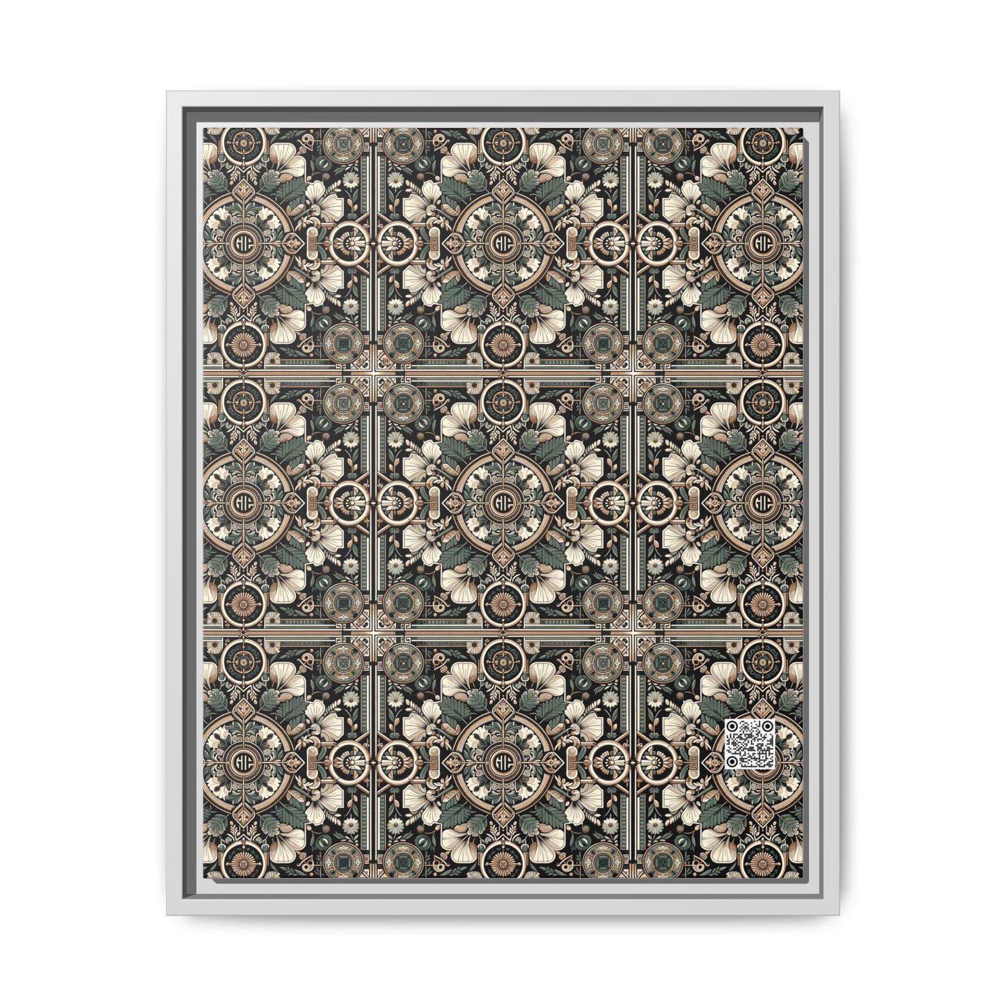 Cyber Garden Party Tech Garden Extravaganza Matte Canvas, Framed (multi-Color) - 8404 Design-66 A