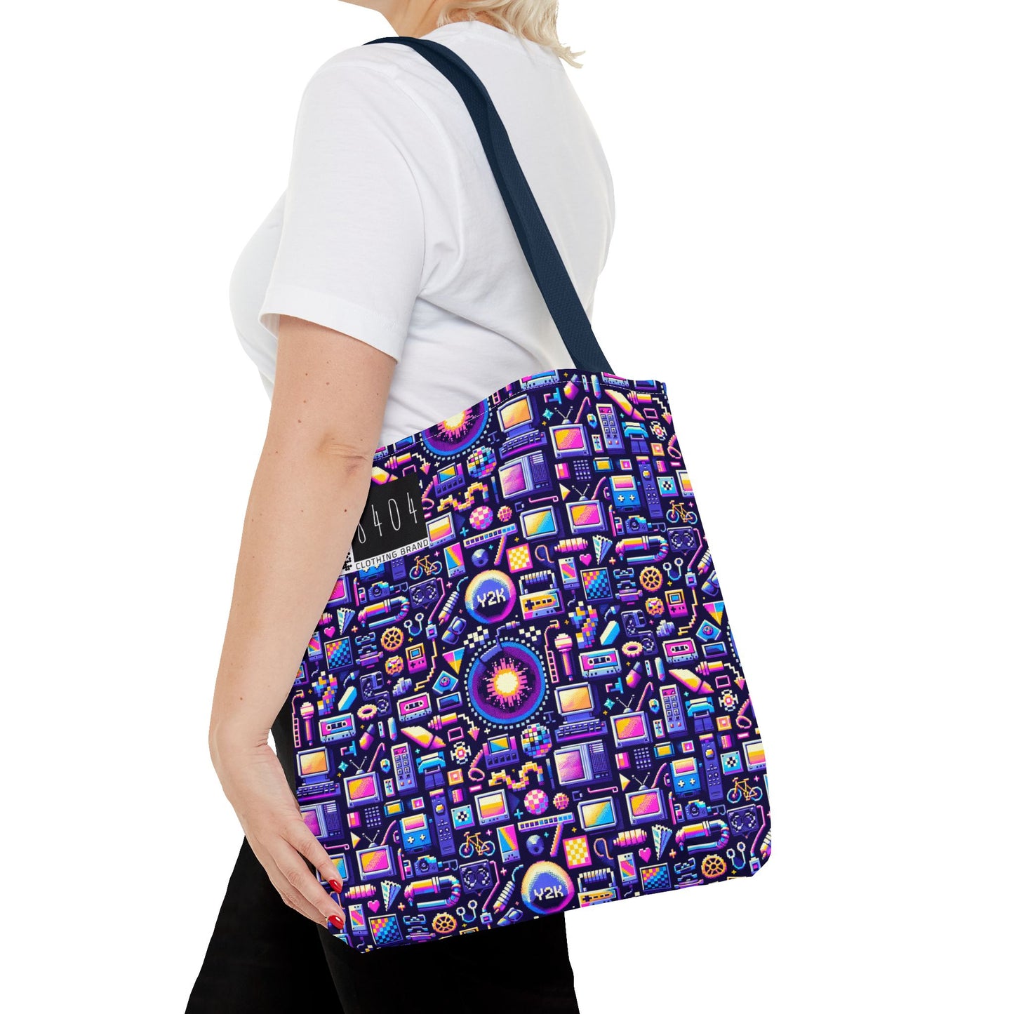 Digital Nostalgia Modern Retro Fusion Tote Bag - 8404 Design-64
