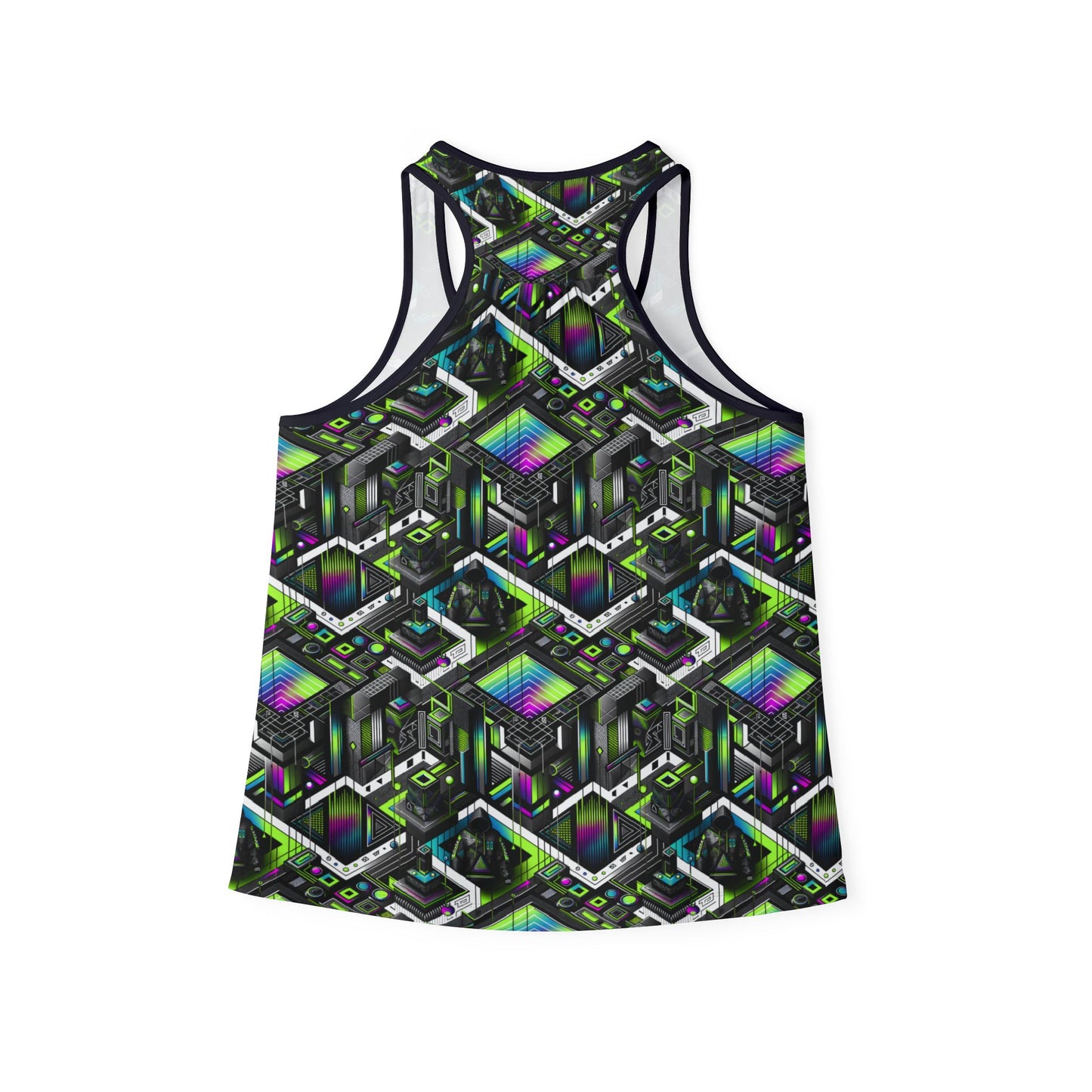 Retro Futurism Graphics Tech-Forward Streetwear Women's Tank Top - 8404 Design-52