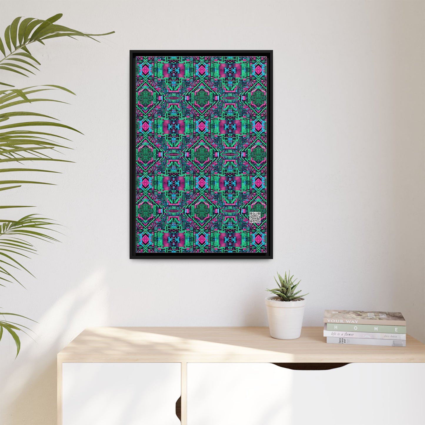 Digital Glitch Vibes Tech-Inspired Streetwear Matte Canvas, Framed (multi-Color) - 8404 Design-71 A