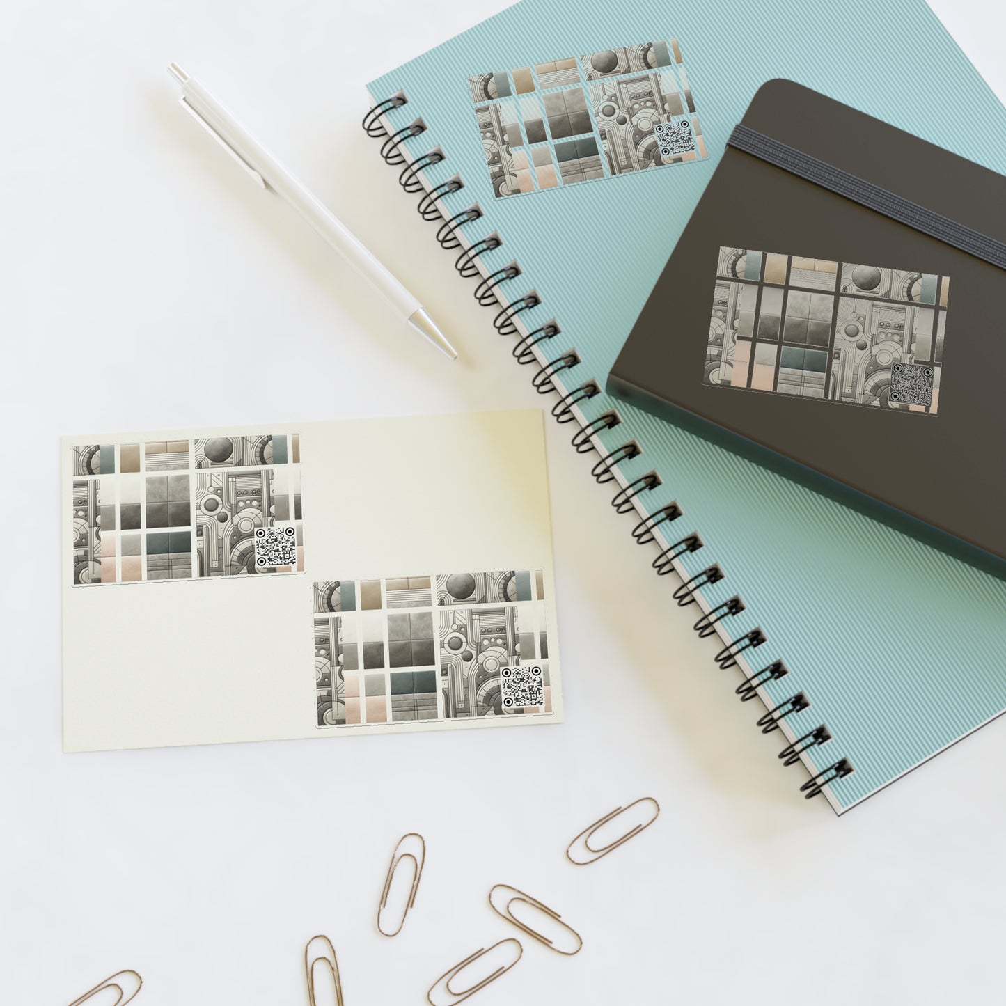 Tech Utility Chic Tech-Forward Minimalist Sticker Sheets - 8404 Design-59