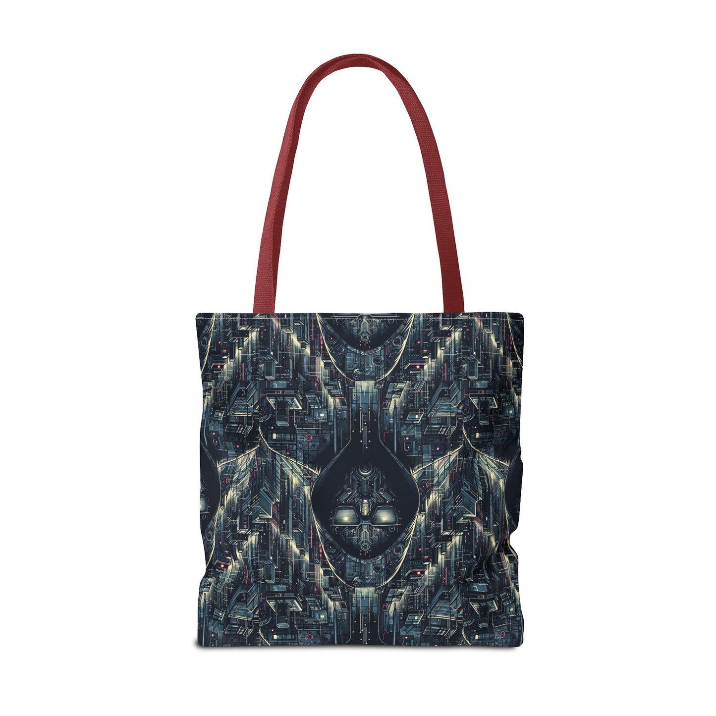 Tech Noir Aesthetics Sleek Tech Streetwear Tote Bag - 8404 Design-56