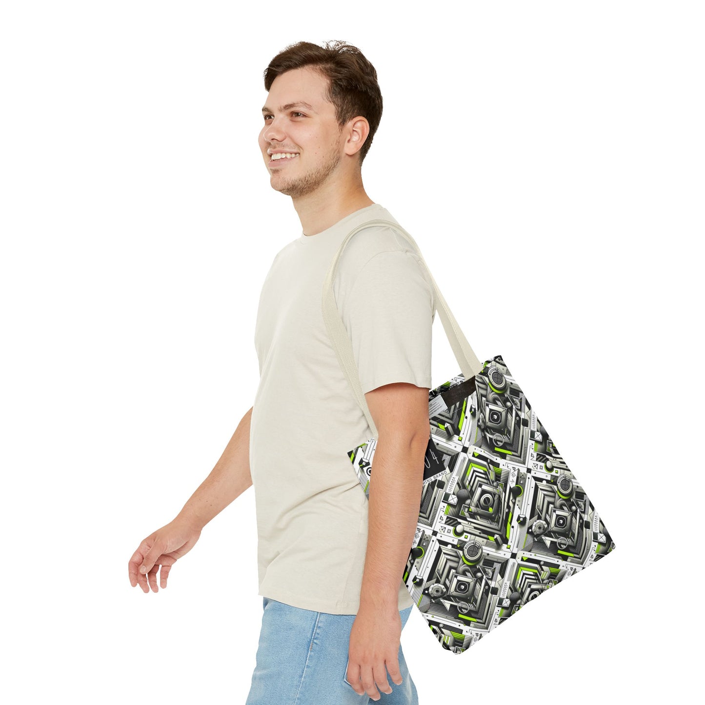 Elevated Sporty Tech Tech-Forward Streetwear Tote Bag - 8404 Design-70