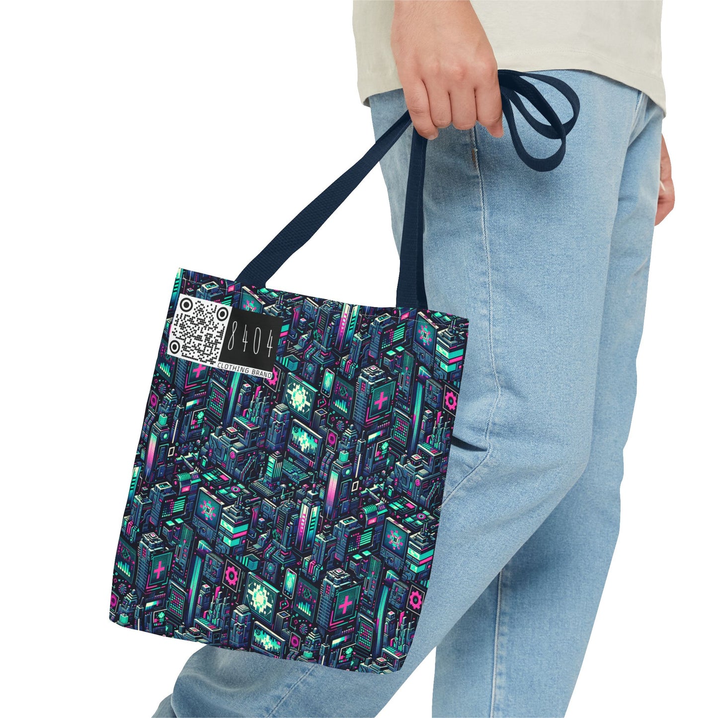 Digital Rebellion Tech-Inspired Streetwear Tote Bag - 8404 Design-58