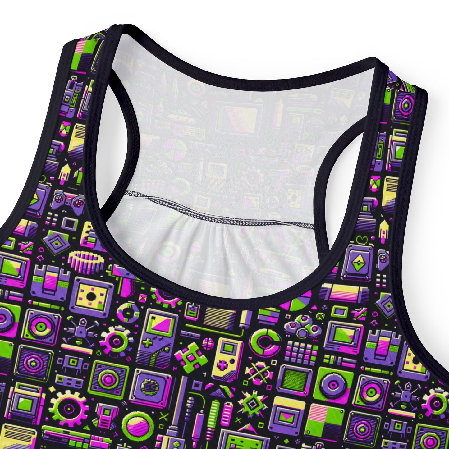 Digital Nostalgia Remix Modern Vintage Fusion Women's Tank Top - 8404 Design-67