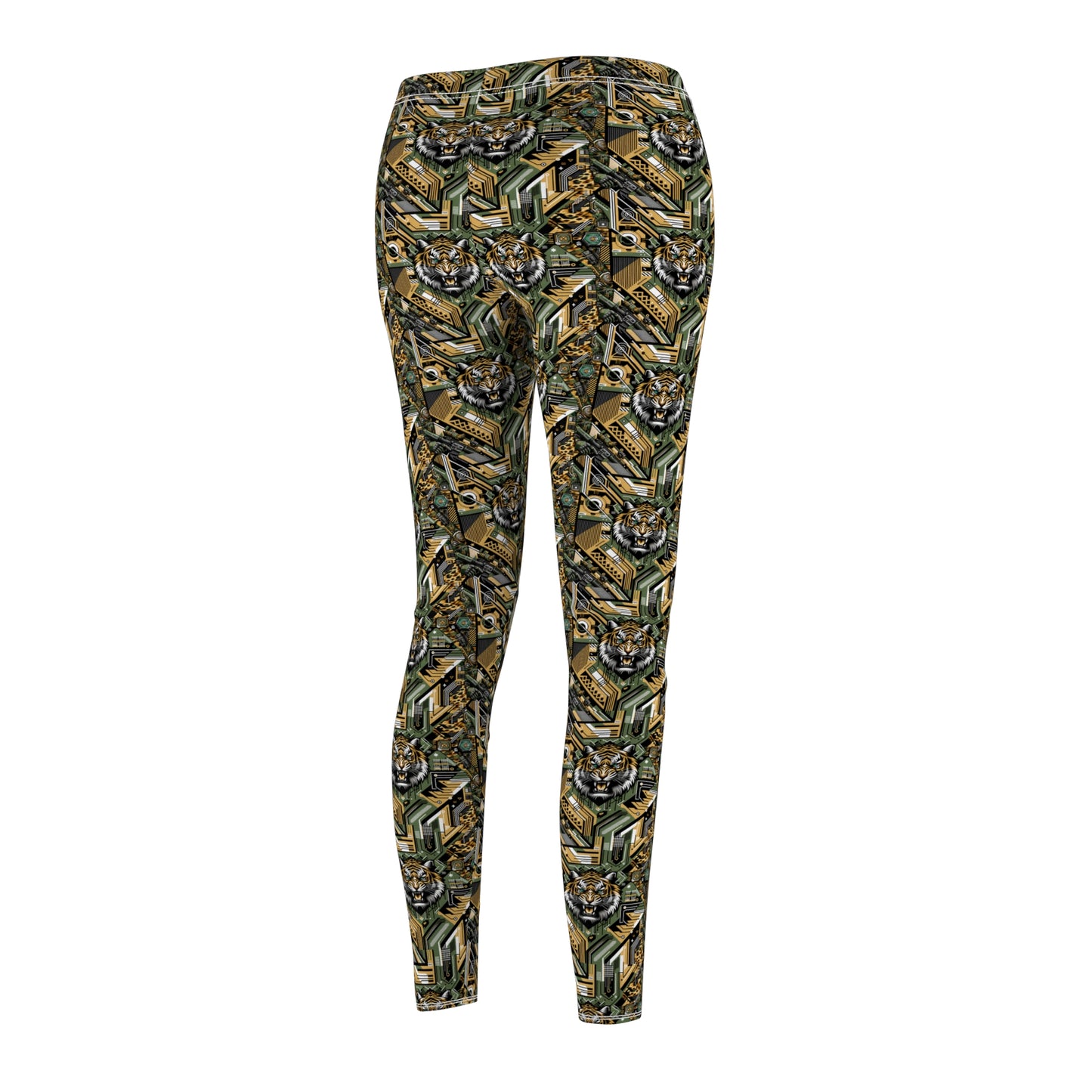 Neo-Camo Fusion Tech-Forward Streetwear Women's Cut & Sew Casual Leggings - 8404 Design-58