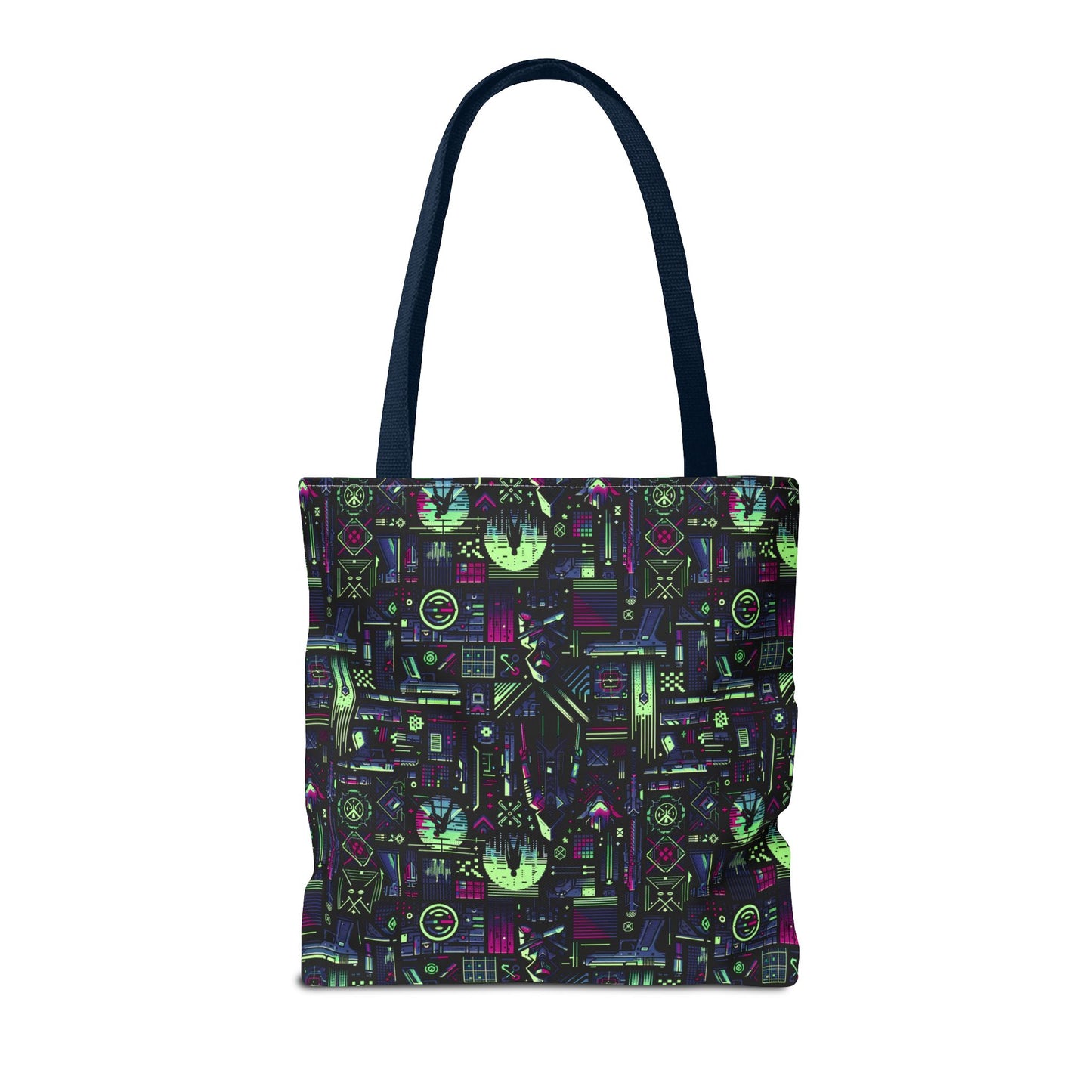 Tech Noir Futuristic Cyberpunk Tote Bag - 8404 Design-63