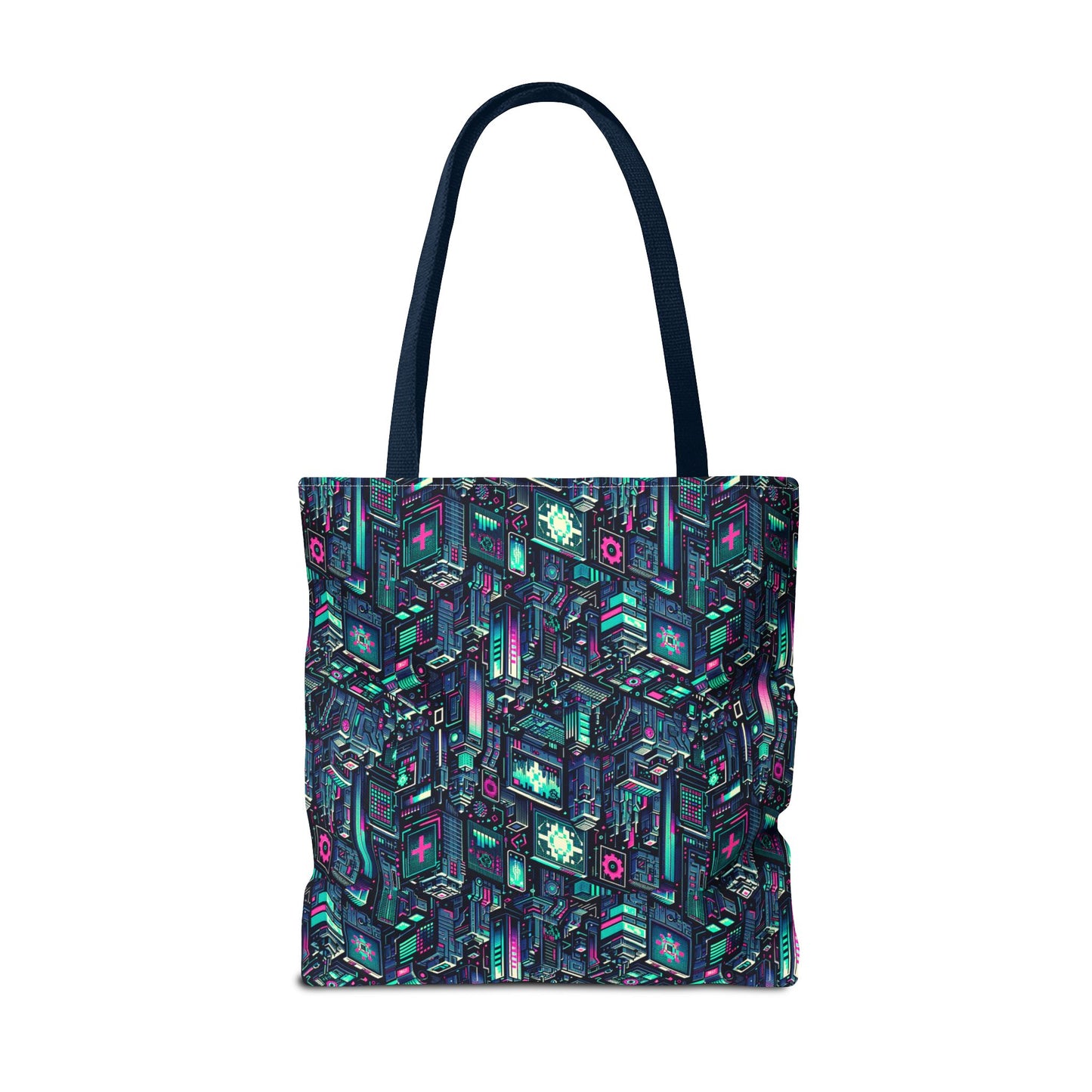 Digital Rebellion Tech-Inspired Streetwear Tote Bag - 8404 Design-58