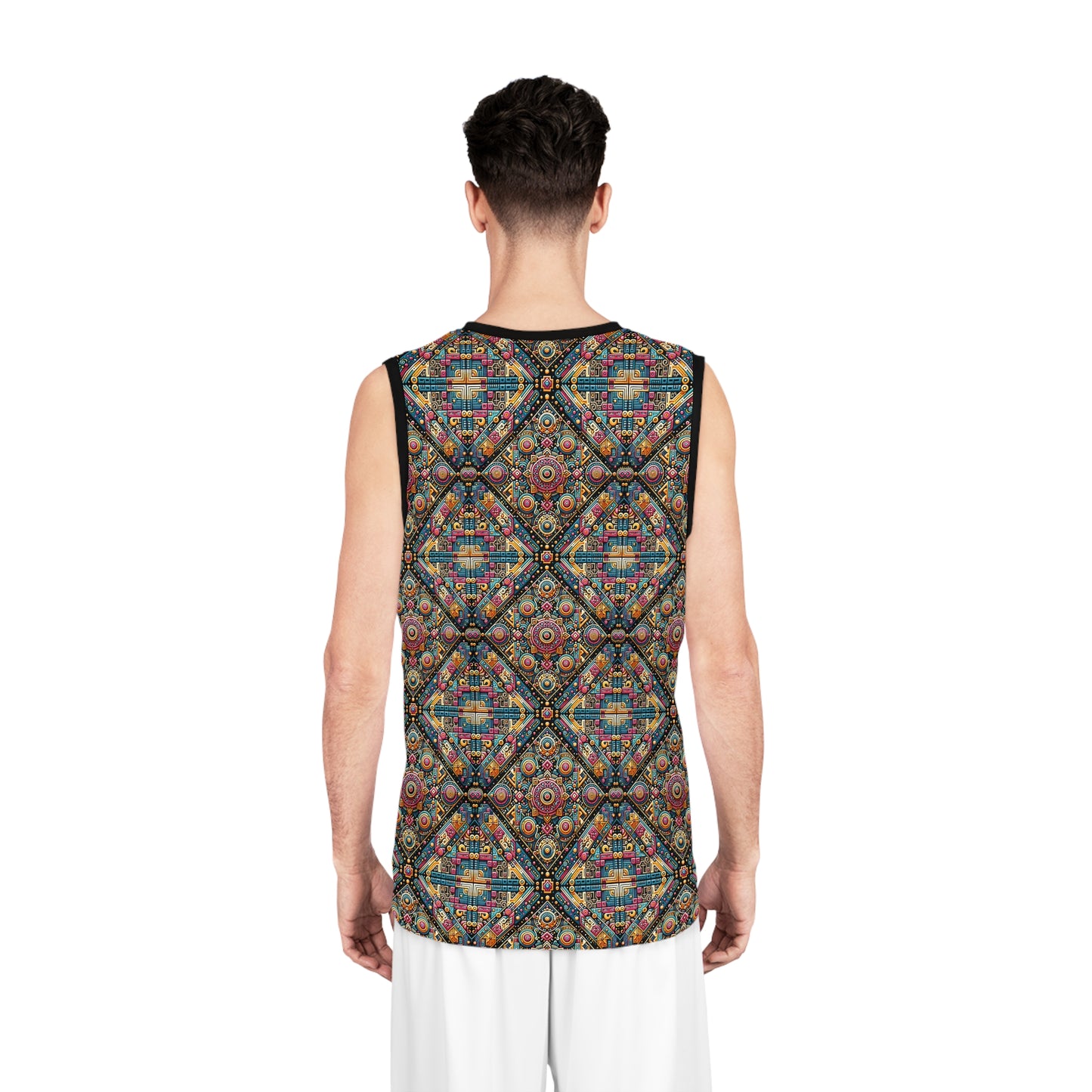 Cultural Fusion Tech Blend of Cultural Heritage With Tech-Inspired Elements Basketball Jersey - 8404 Design-58
