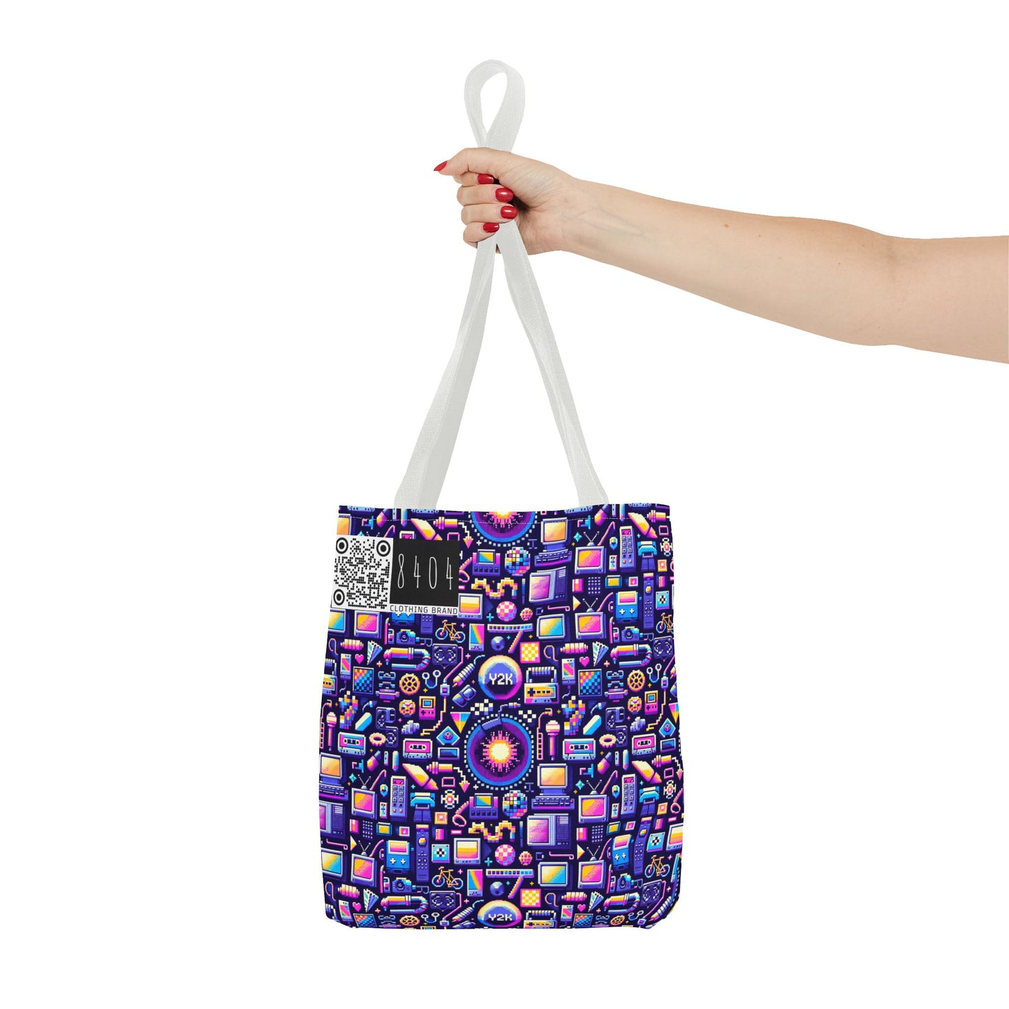 Digital Nostalgia Modern Retro Fusion Tote Bag - 8404 Design-64
