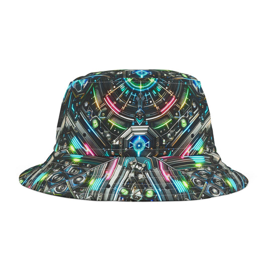 Tech-Infused Futurism Futuristic Tech Bucket Hat - 8404 Design-53