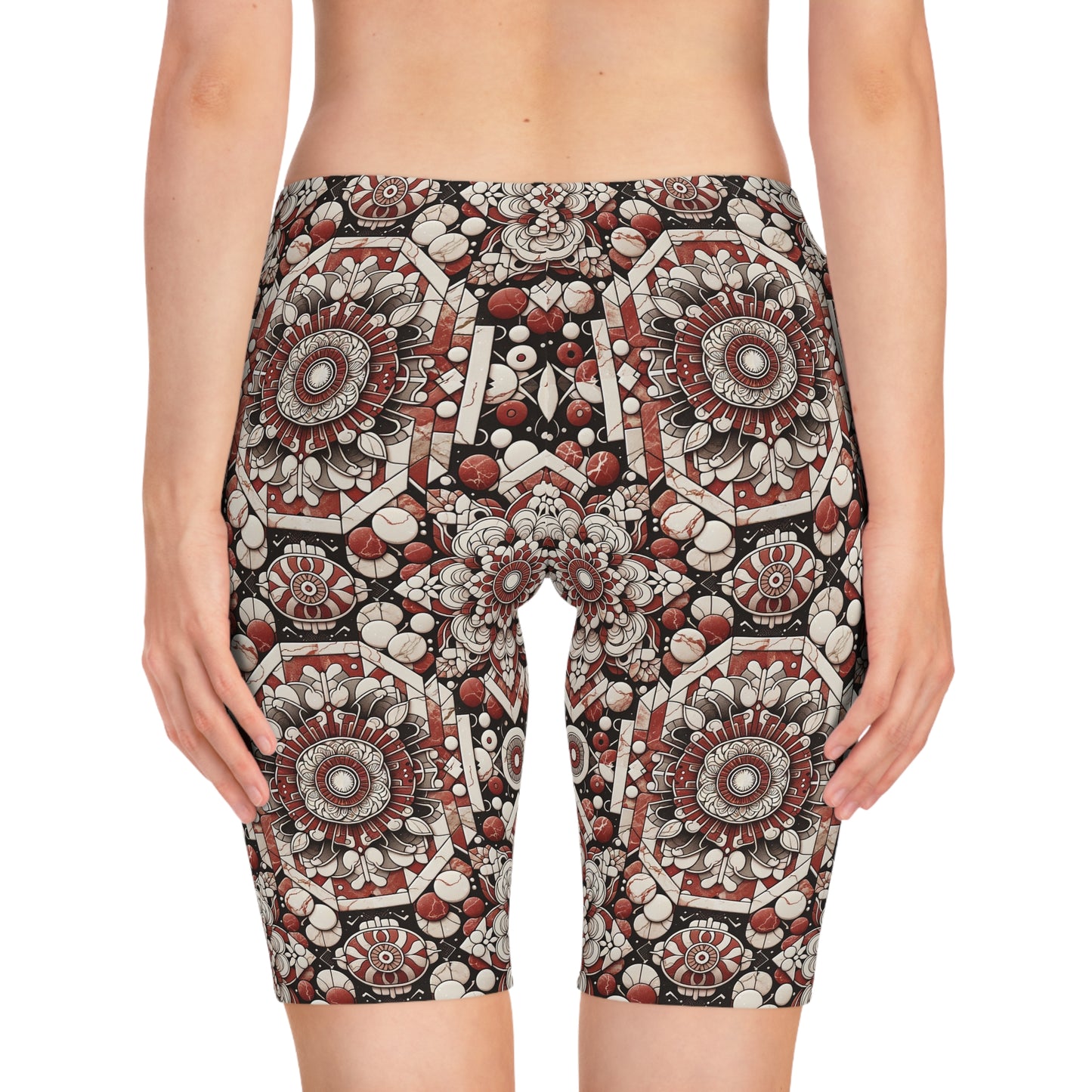 Neo Jomon Sculptural Aesthetics Artisanal Streetwear Women's Bike Shorts - 8404 Design-55