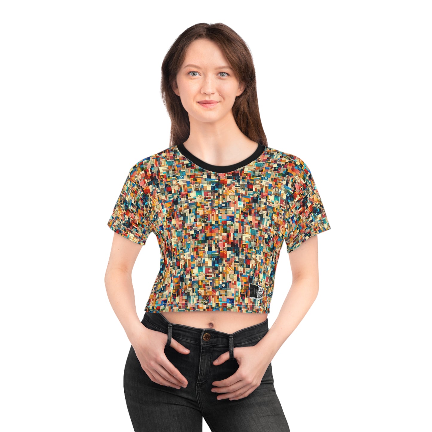 Digital Artistic Expression Artistic Streetwear Crop Tee - 8404 Design-46