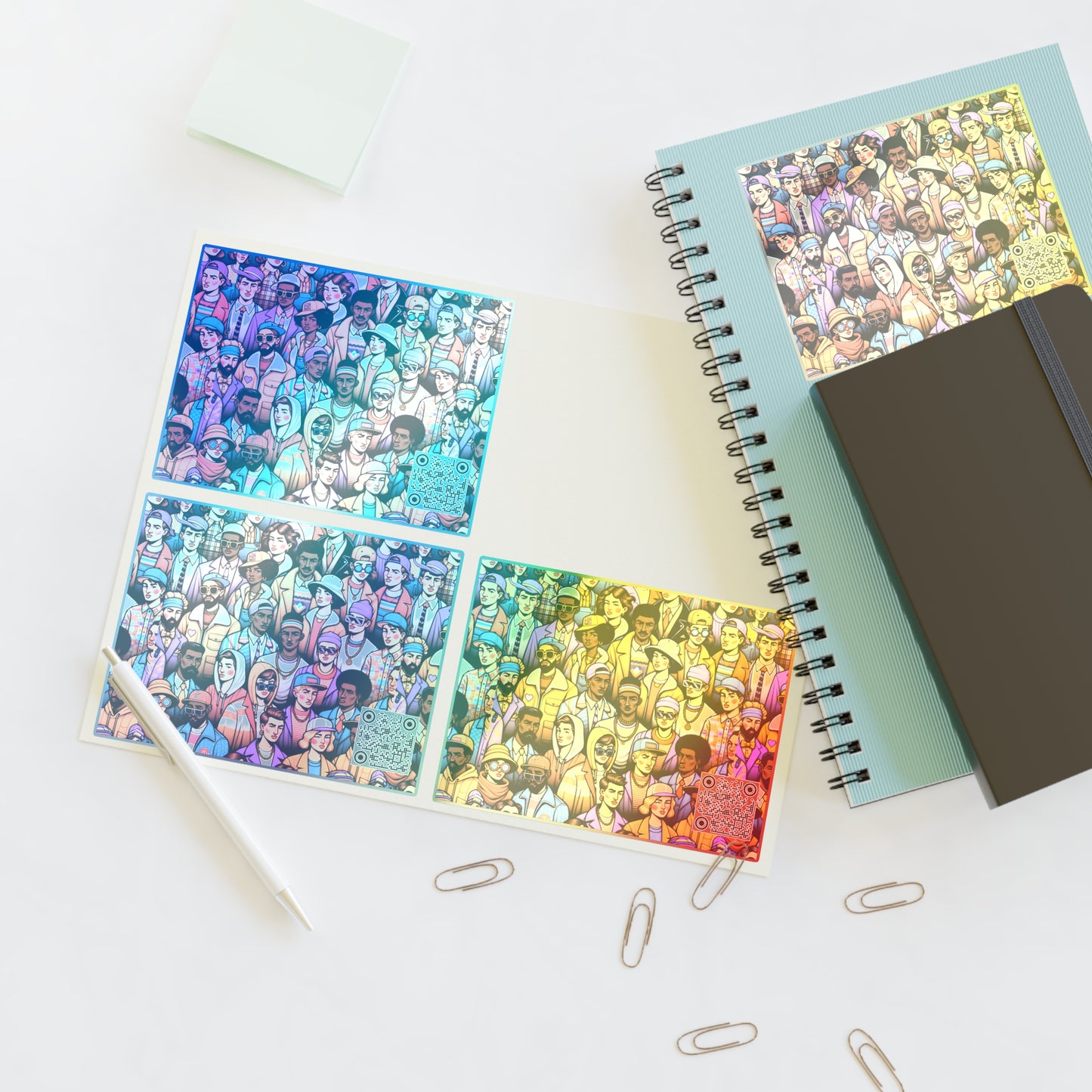 Digital Retro Aesthetics Nostalgic Yet Vibrant Streetwear With a Modern Twist Sticker Sheets - 8404 Design-58