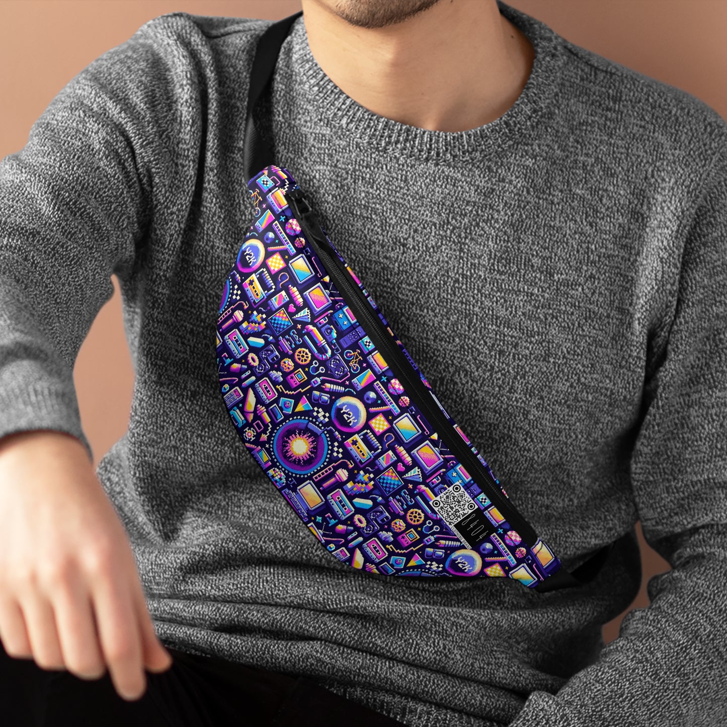 Digital Nostalgia Modern Retro Fusion Fanny Pack - 8404 Design-64