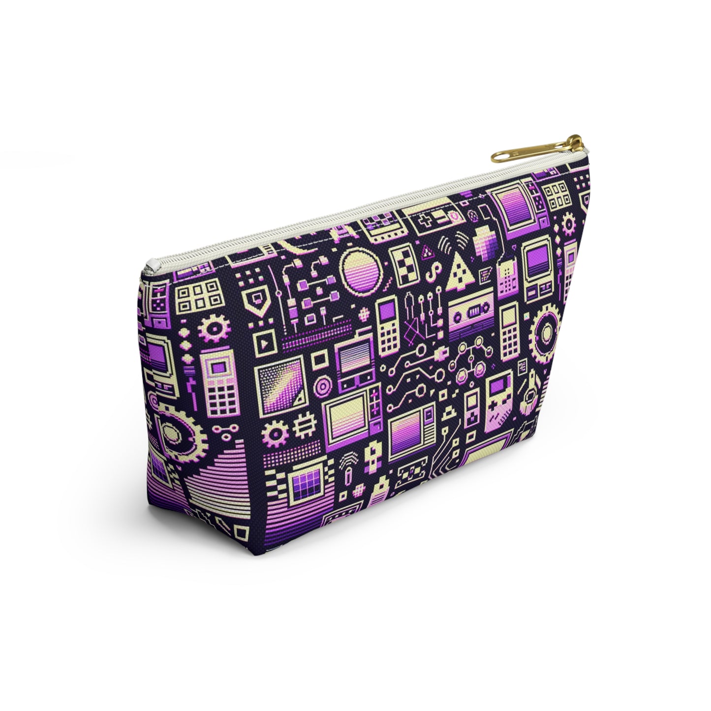 Digital Nostalgia Remix Modern Vintage Fusion Accessory Pouch W T-Bottom - 8404 Design-54