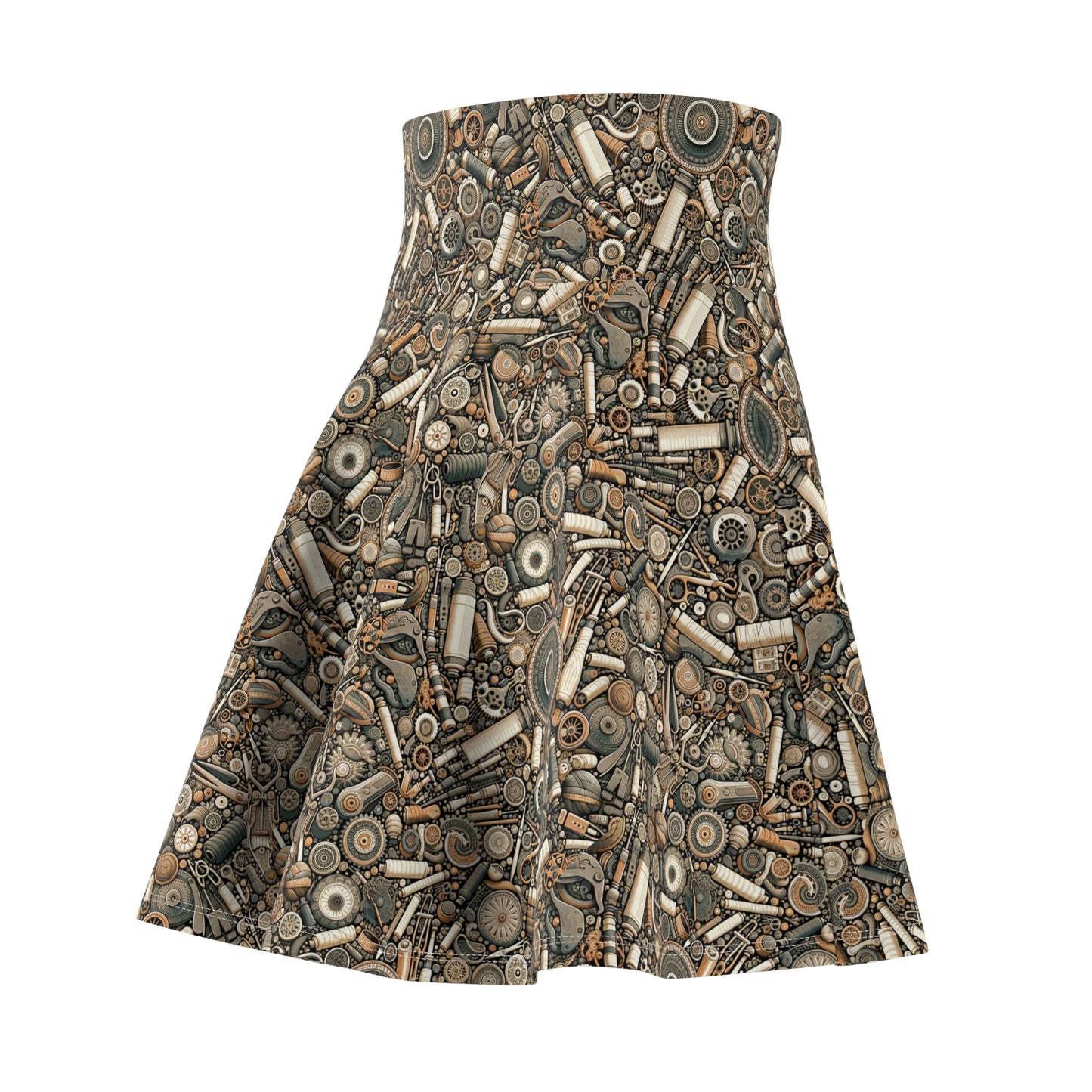 Graphic Workwear Capsule Artisanal Workwear Fusion Women's Skater Skirt - 8404 Design-57