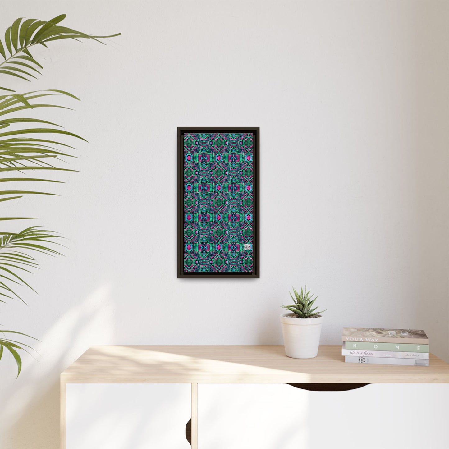 Digital Glitch Vibes Tech-Inspired Streetwear Matte Canvas, Framed (multi-Color) - 8404 Design-71 B