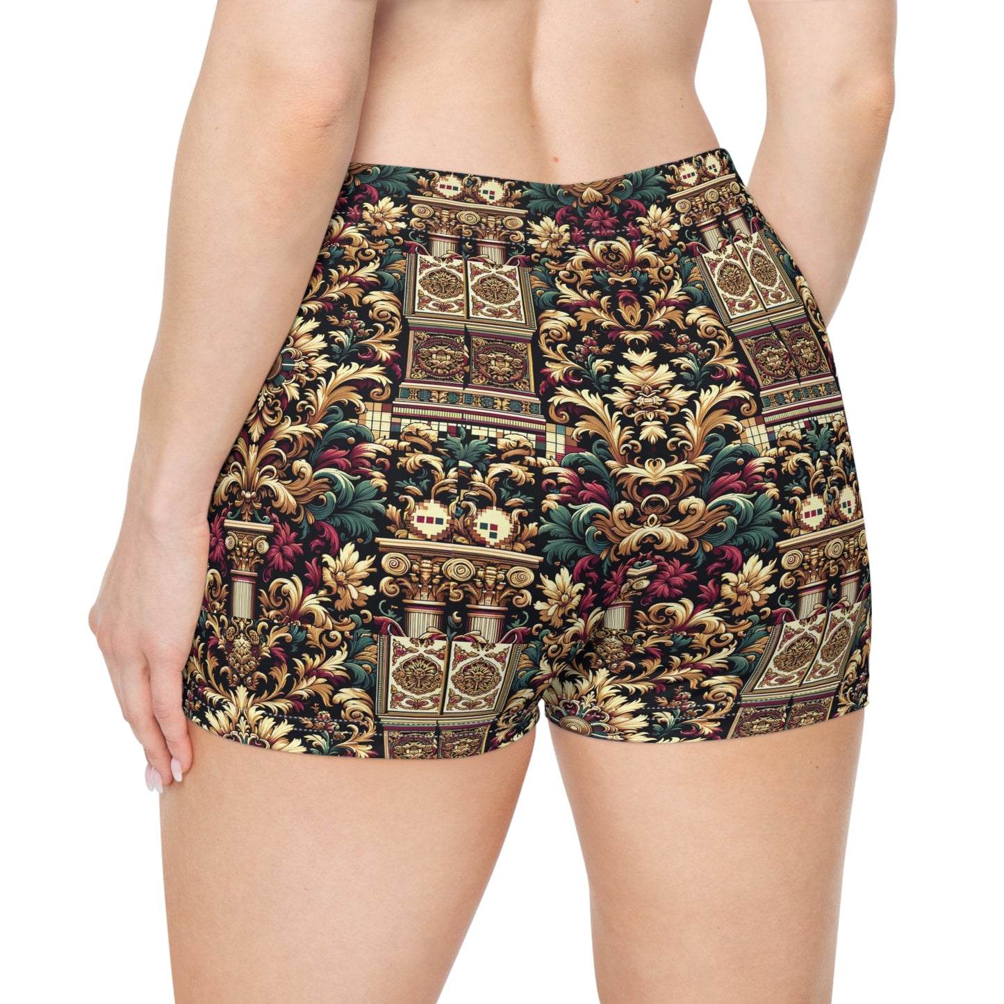 Digital Renaissance Modern Baroque Fusion Women's Shorts - 8404 Design-57