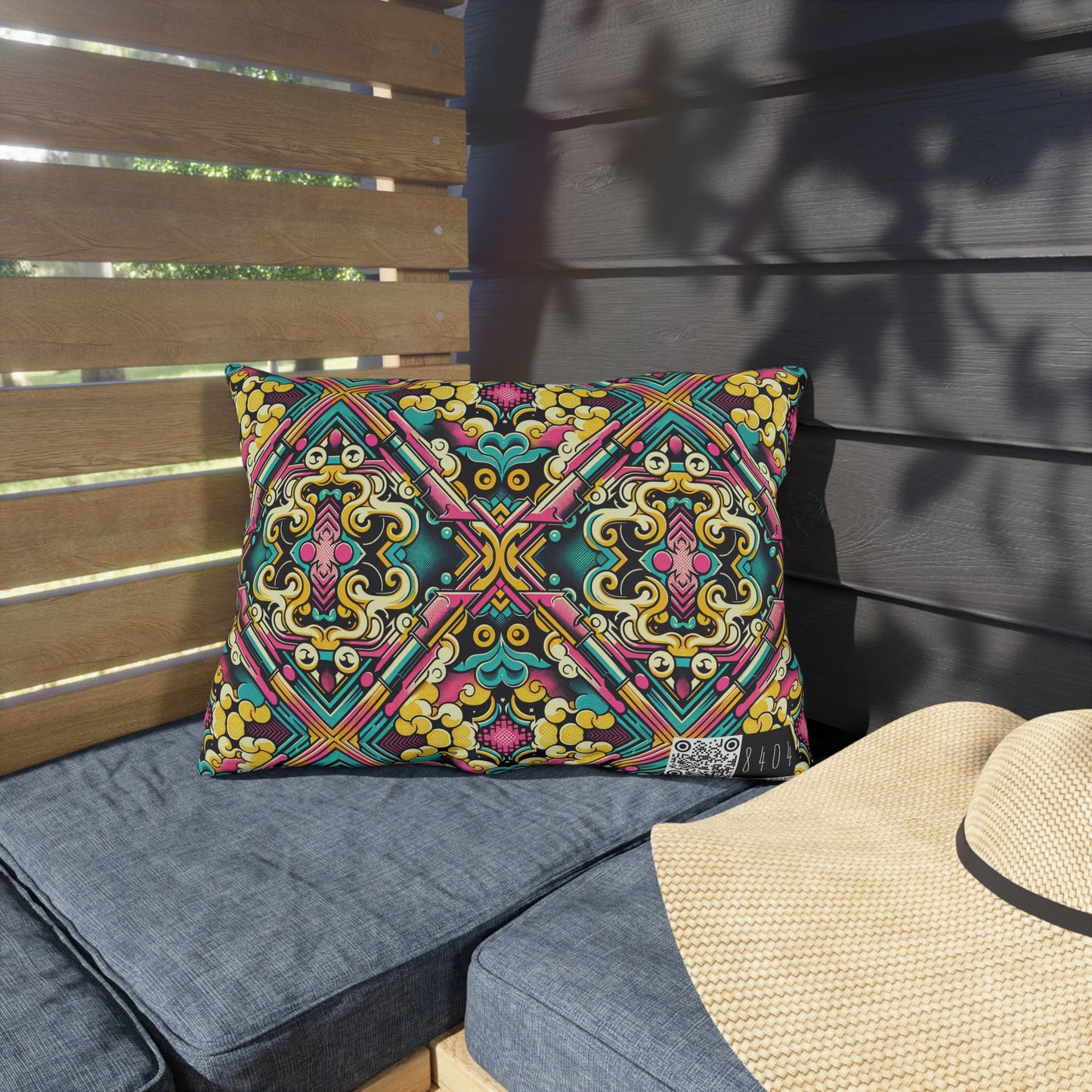 Neon Pop Art Revival Pop Culture Retro Outdoor Pillow - 8404 Design-59