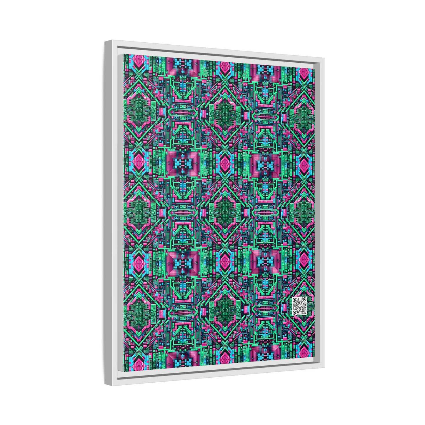 Digital Glitch Vibes Tech-Inspired Streetwear Matte Canvas, Framed (multi-Color) - 8404 Design-71 A