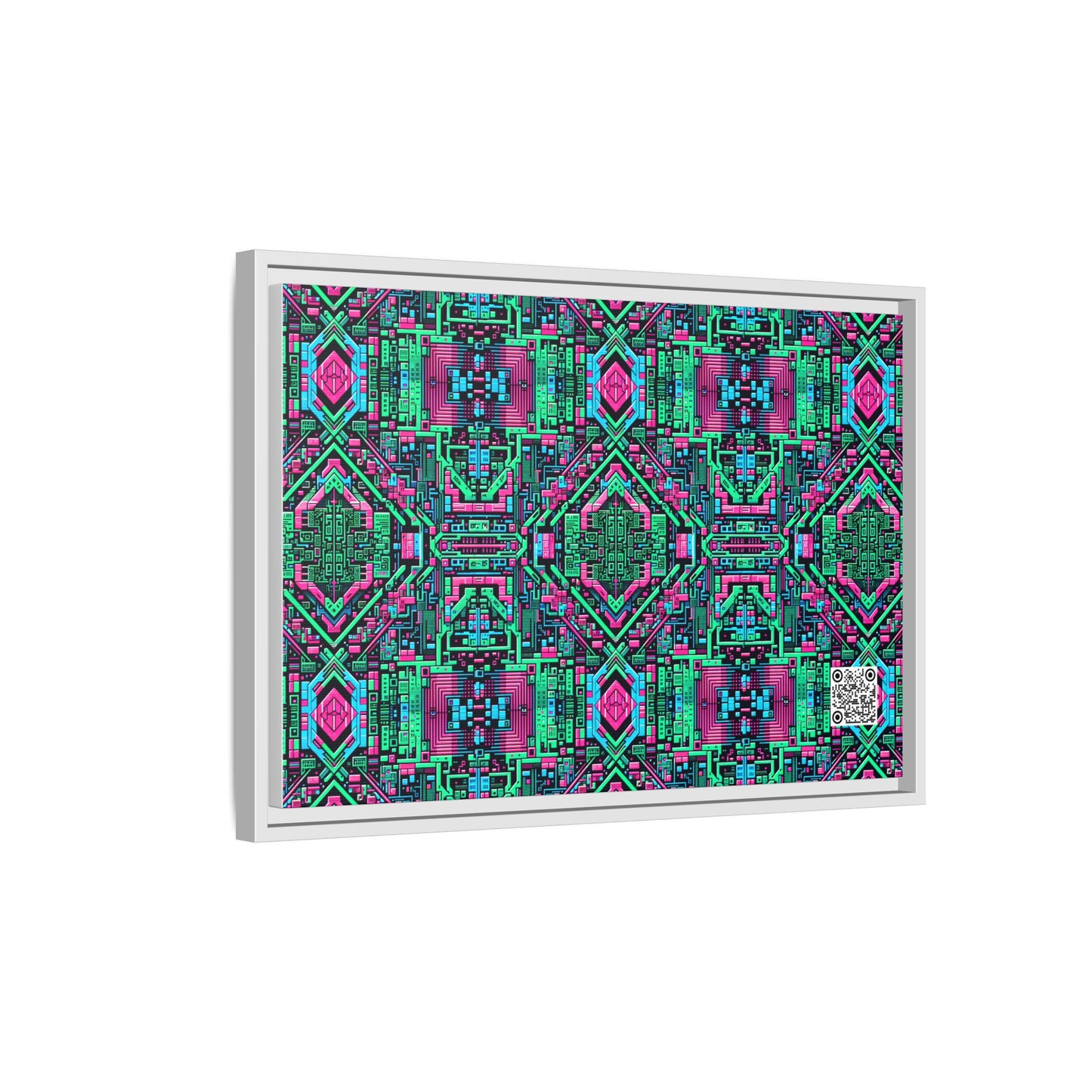 Digital Glitch Vibes Tech-Inspired Streetwear Matte Canvas, Framed (multi-Color) - 8404 Design-71 B