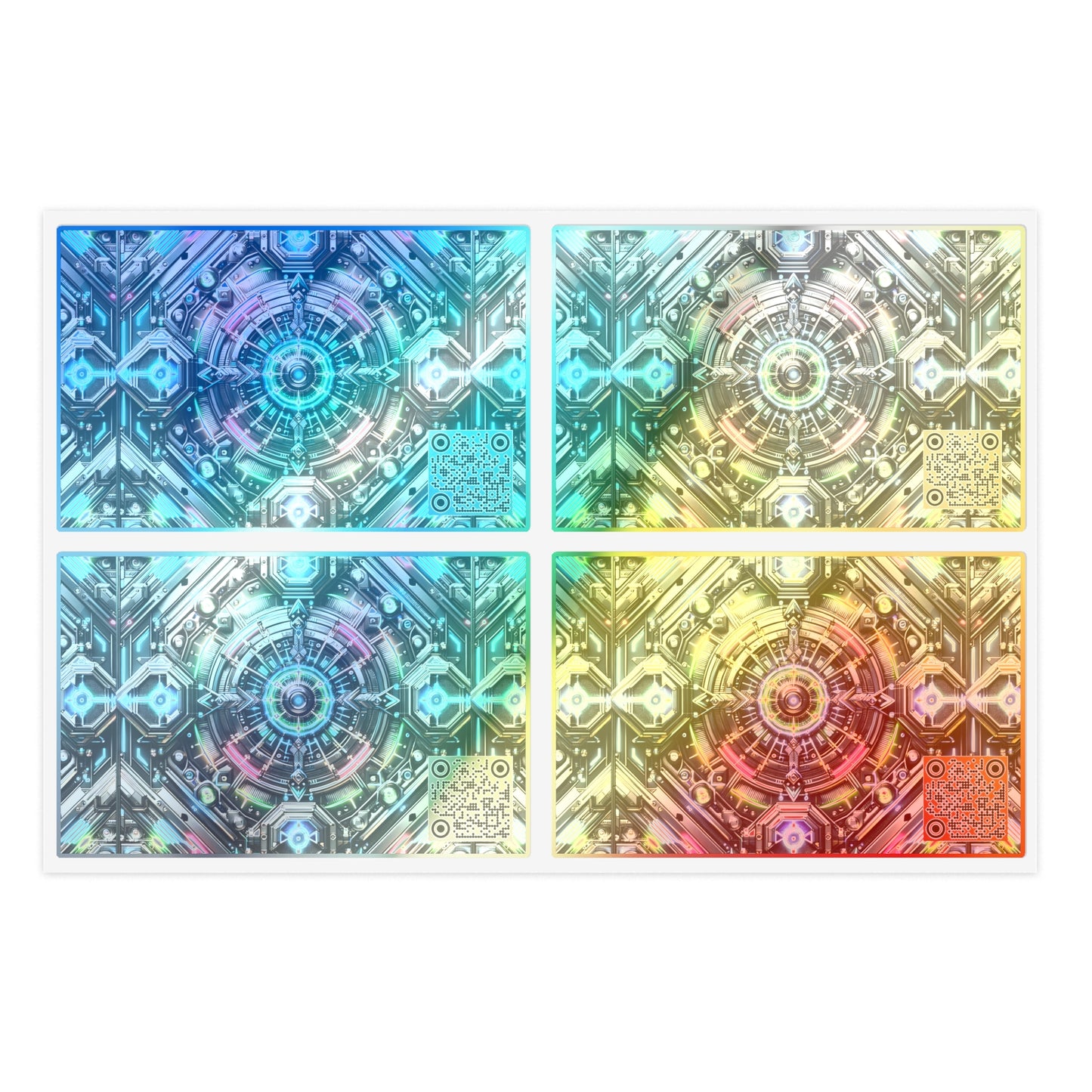 Tech-Infused Futurism Futuristic Tech Sticker Sheets - 8404 Design-53