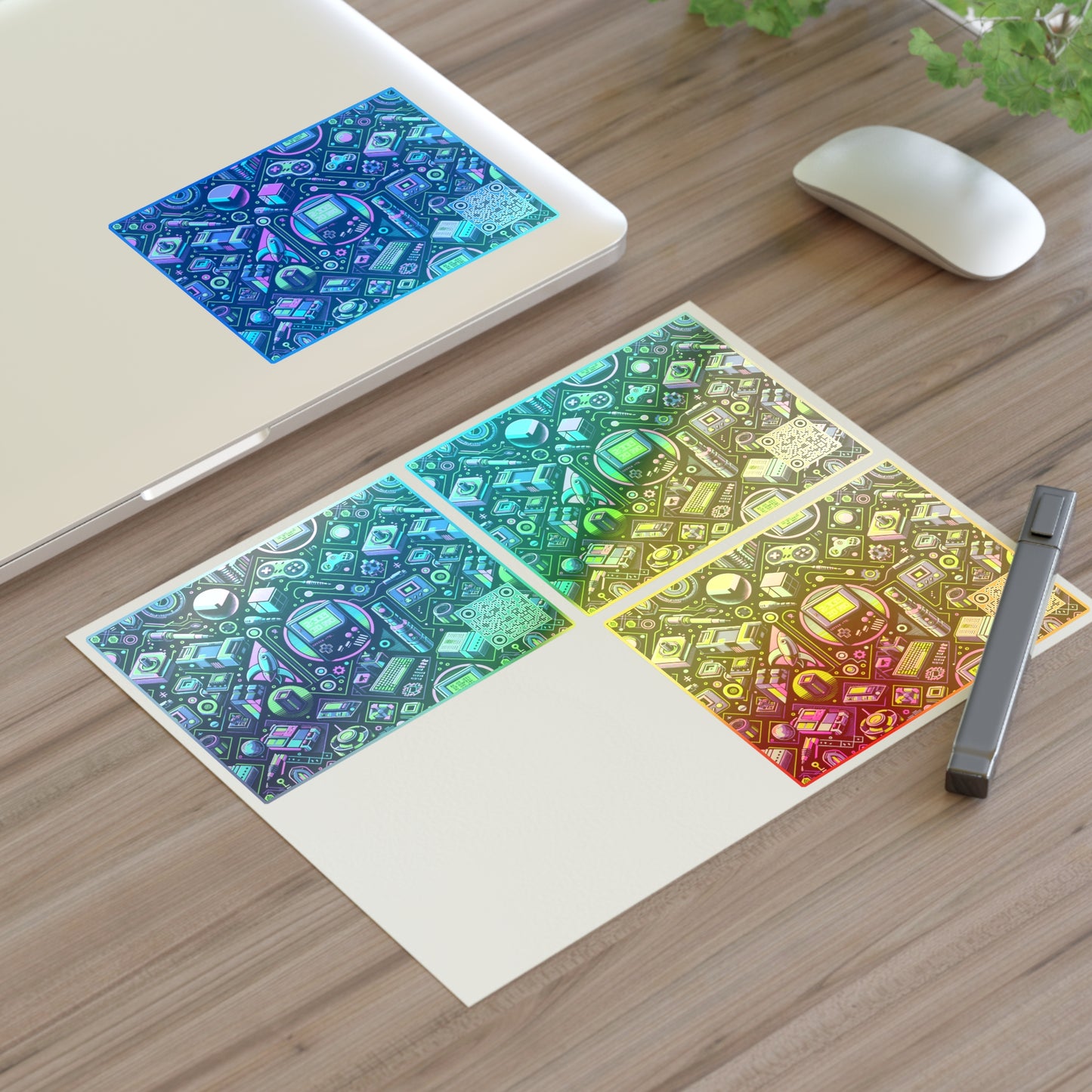Retro Tech Graphics Tech-Inspired Nostalgia Sticker Sheets - 8404 Design-48