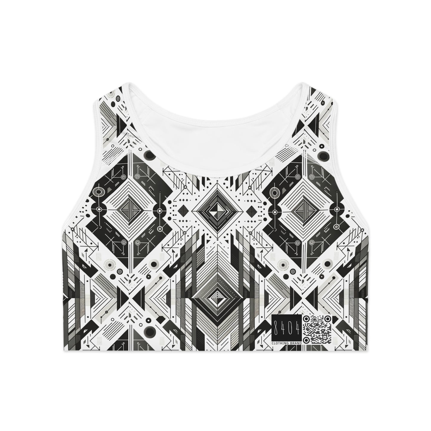 Digital Minimalism Minimalist Tech Sports Bra - 8404 Design-51